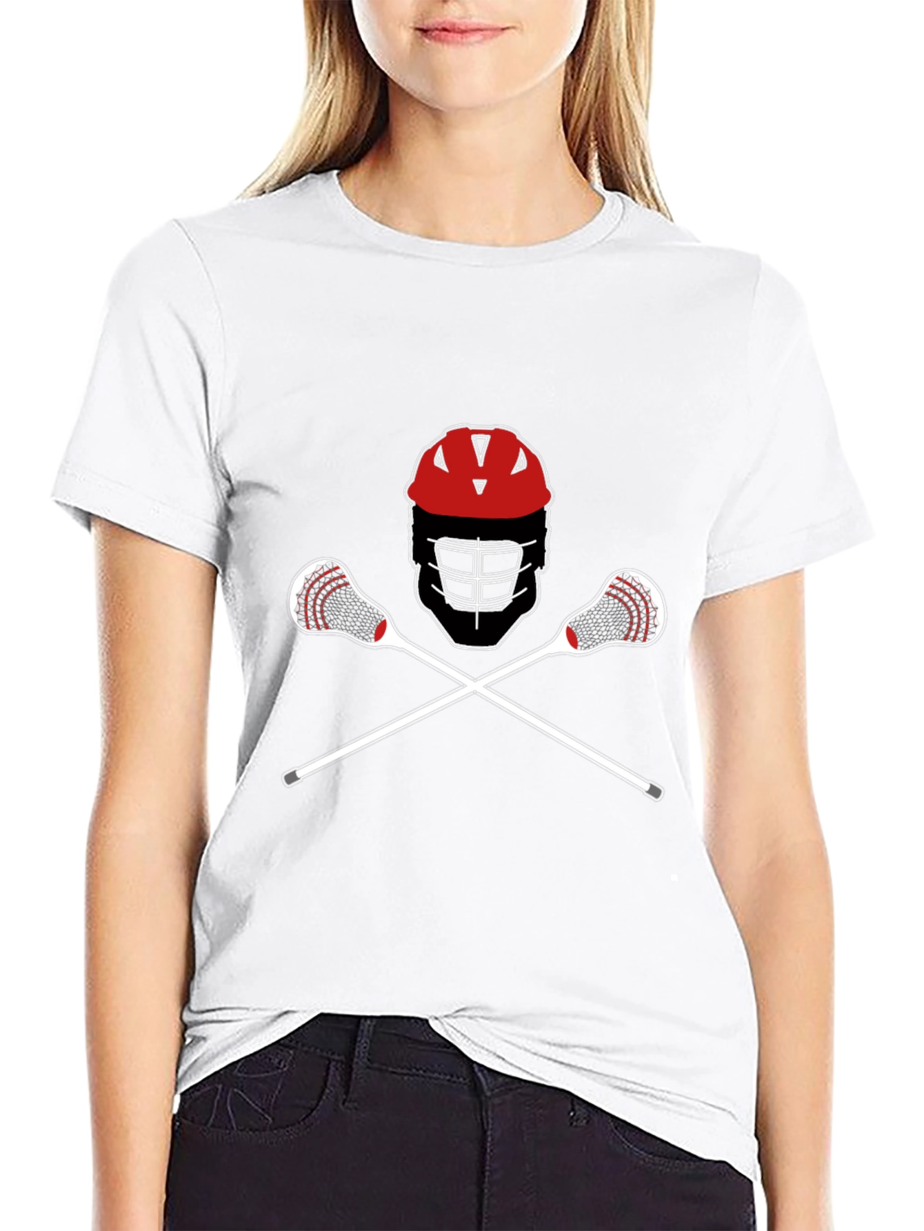 Lacrosse Helmet & Stick T-Shirt