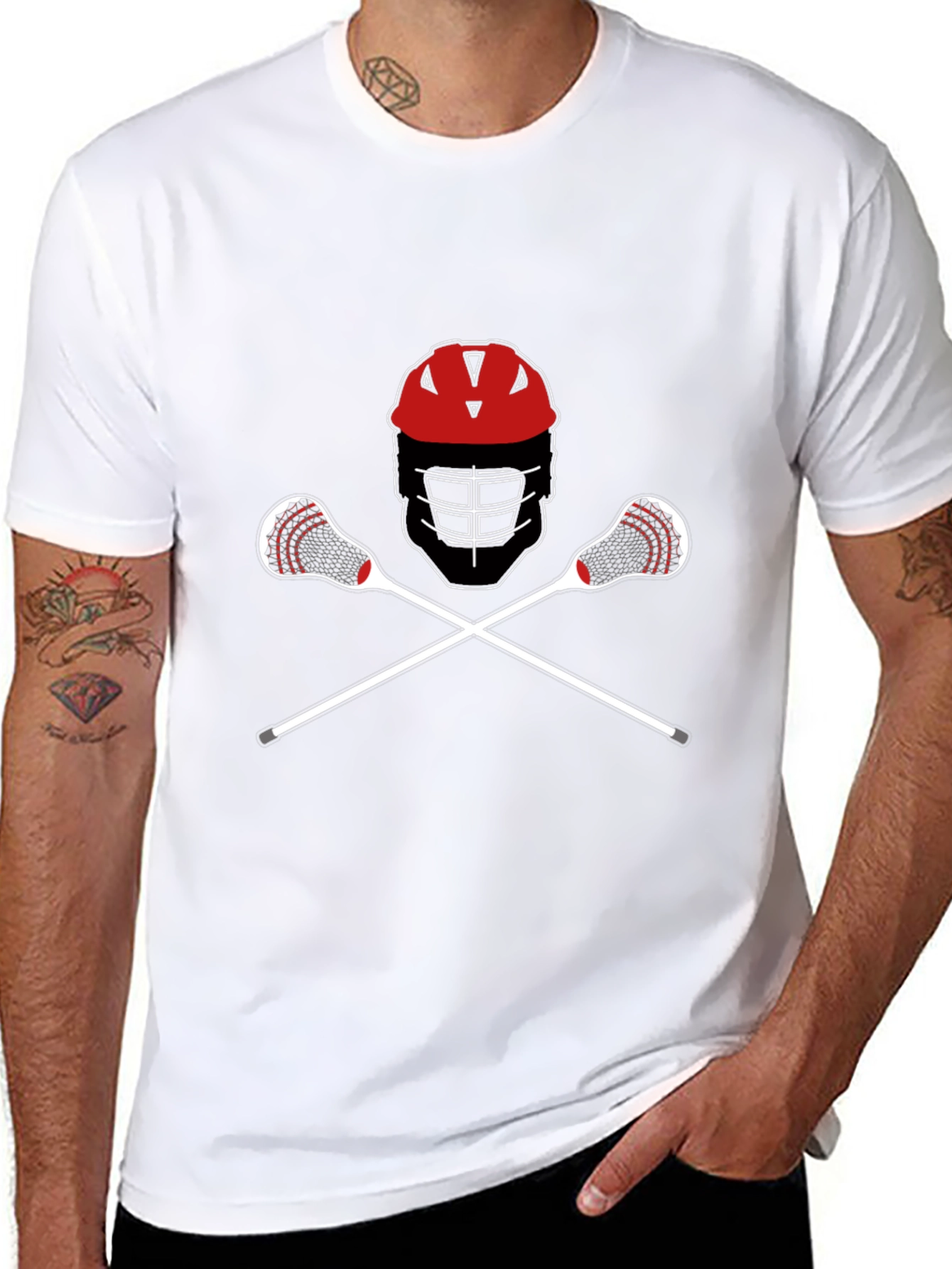 Lacrosse Helmet & Stick T-Shirt
