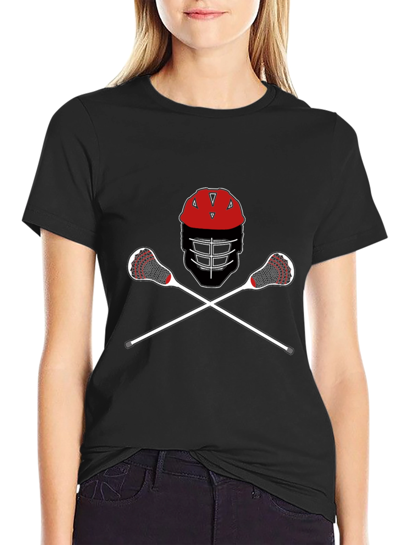 Lacrosse Helmet & Stick T-Shirt