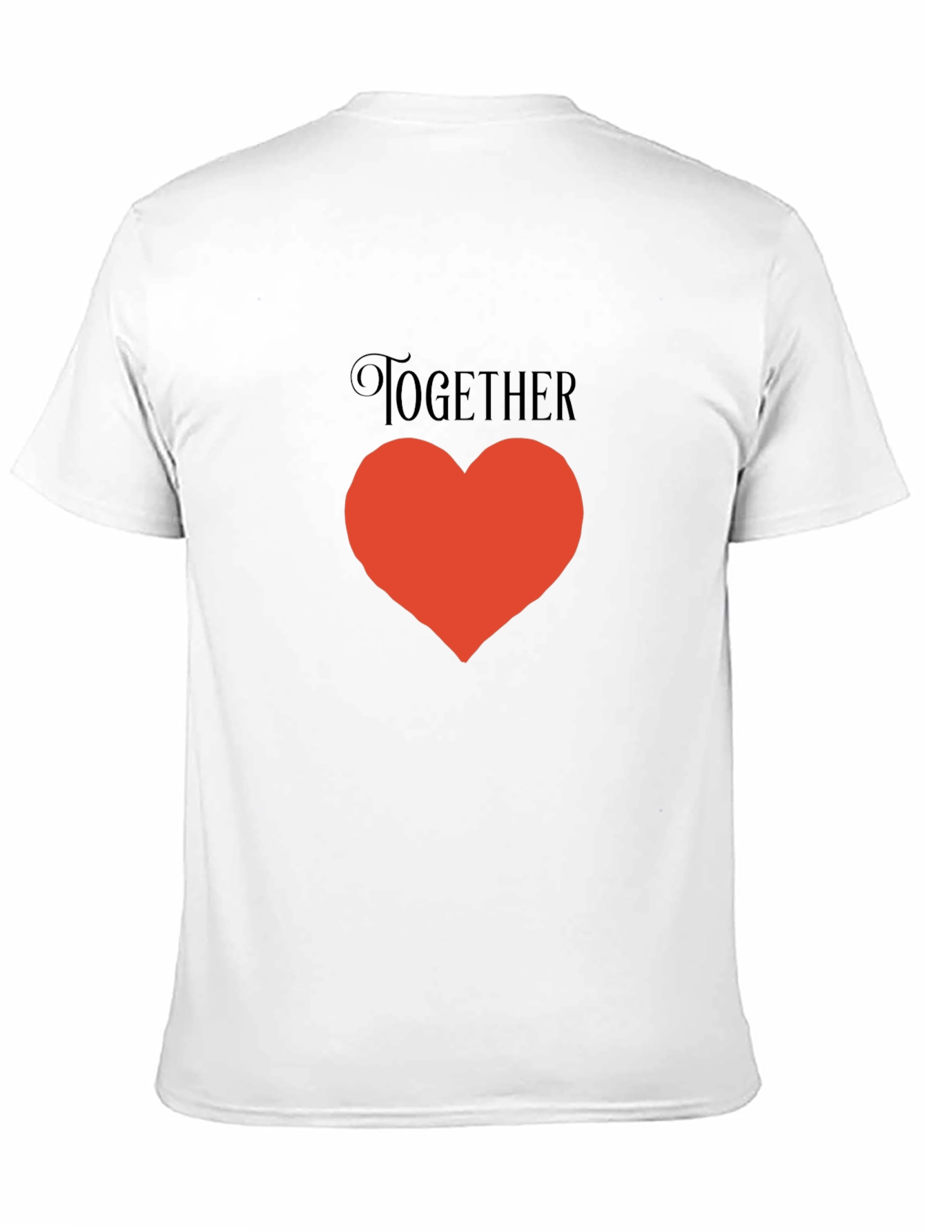 Together Heart Graphic Black T-Shirt