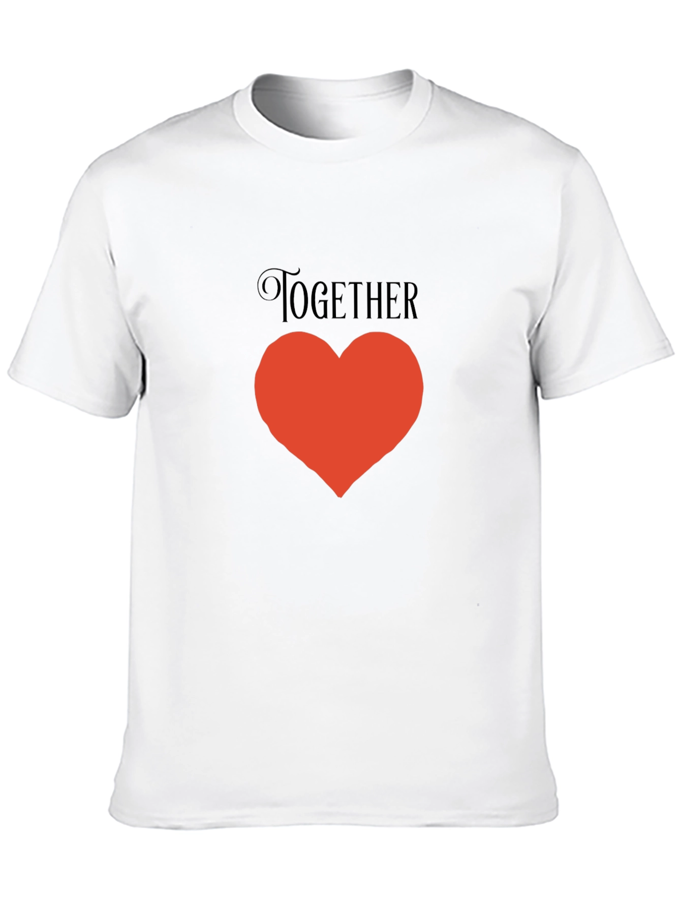 Together Heart Graphic Black T-Shirt