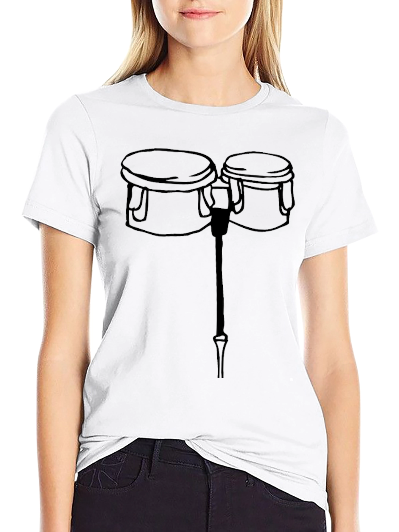 Bongo Drum Graphic Tee - Black T-Shirt