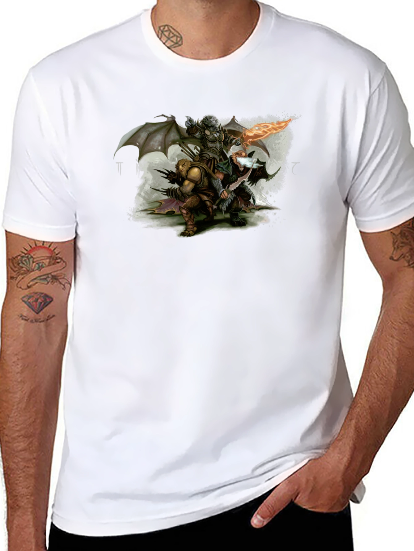 Fantasy Warriors Black T-Shirt