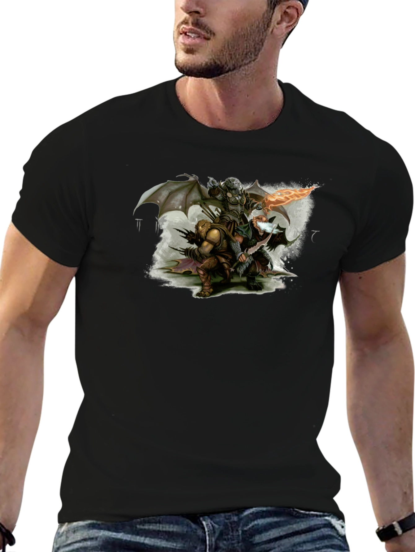Fantasy Warriors Black T-Shirt