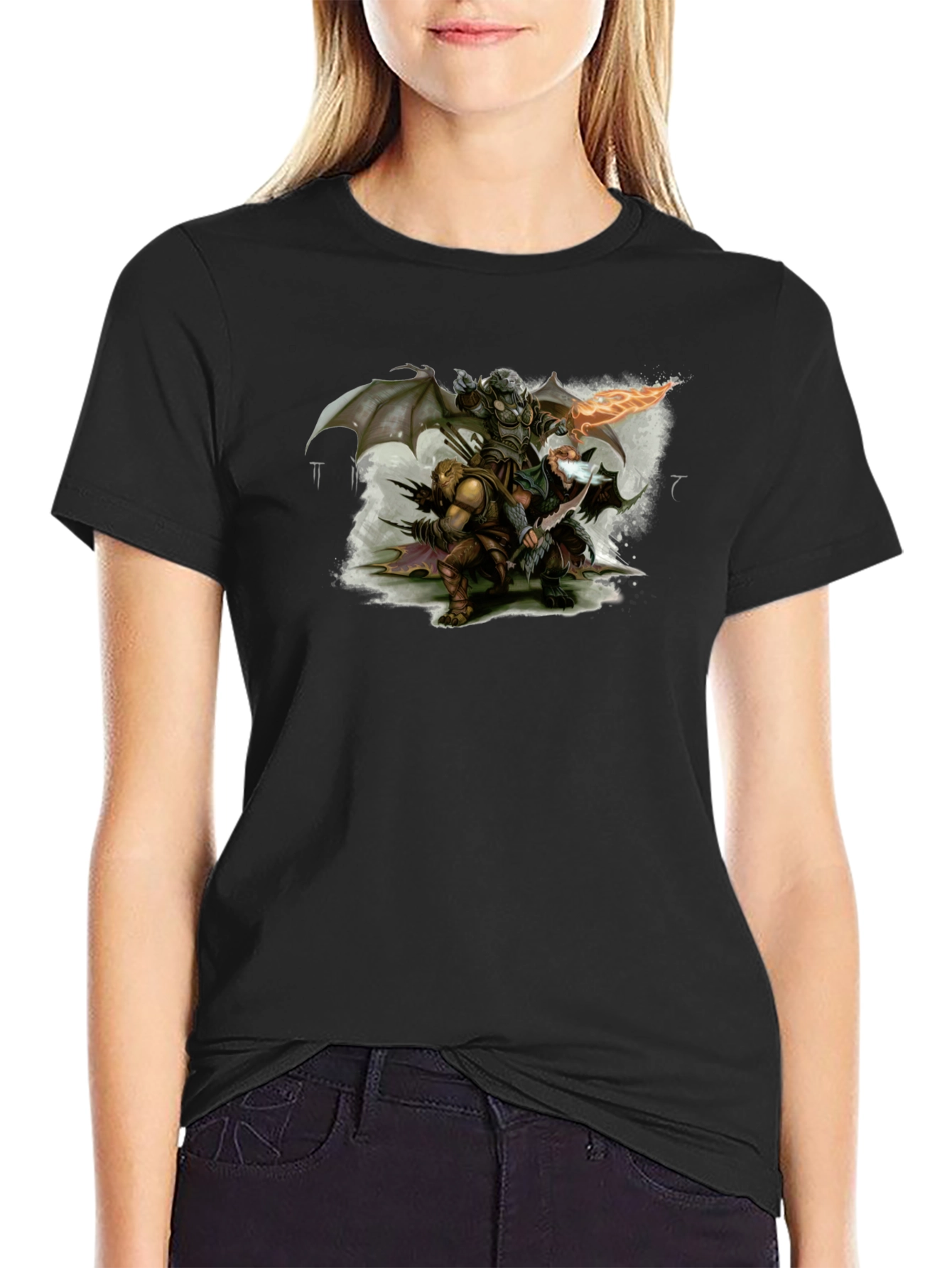 Fantasy Warriors Black T-Shirt