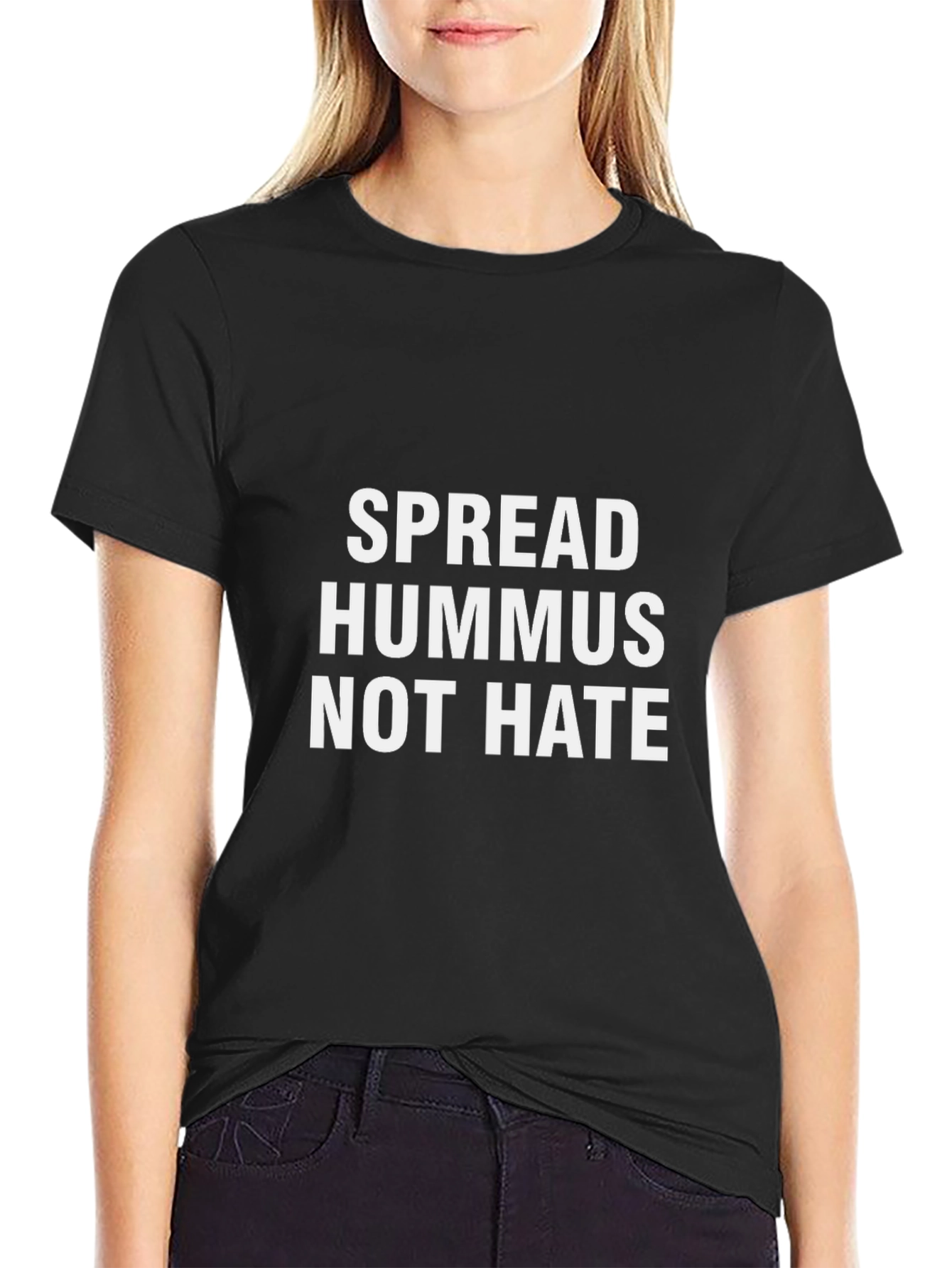 Spread Hummus Not Hate Graphic Tee