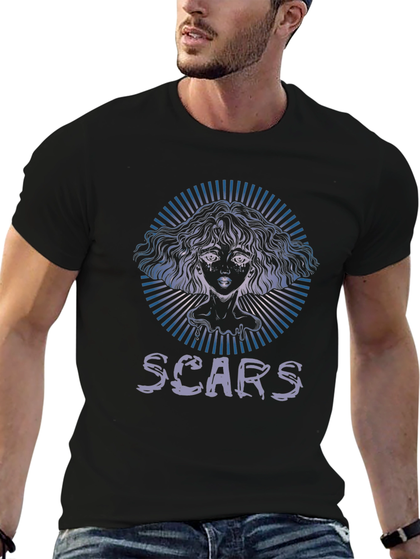 Scars Graphic Tee - Unisex Black Cotton Shirt