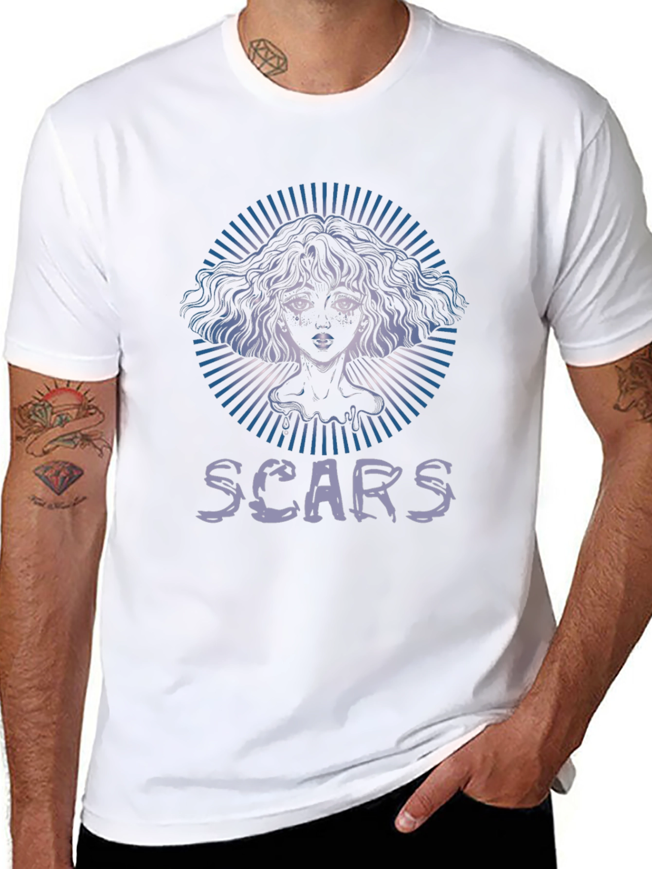 Scars Graphic Tee - Unisex Black Cotton Shirt