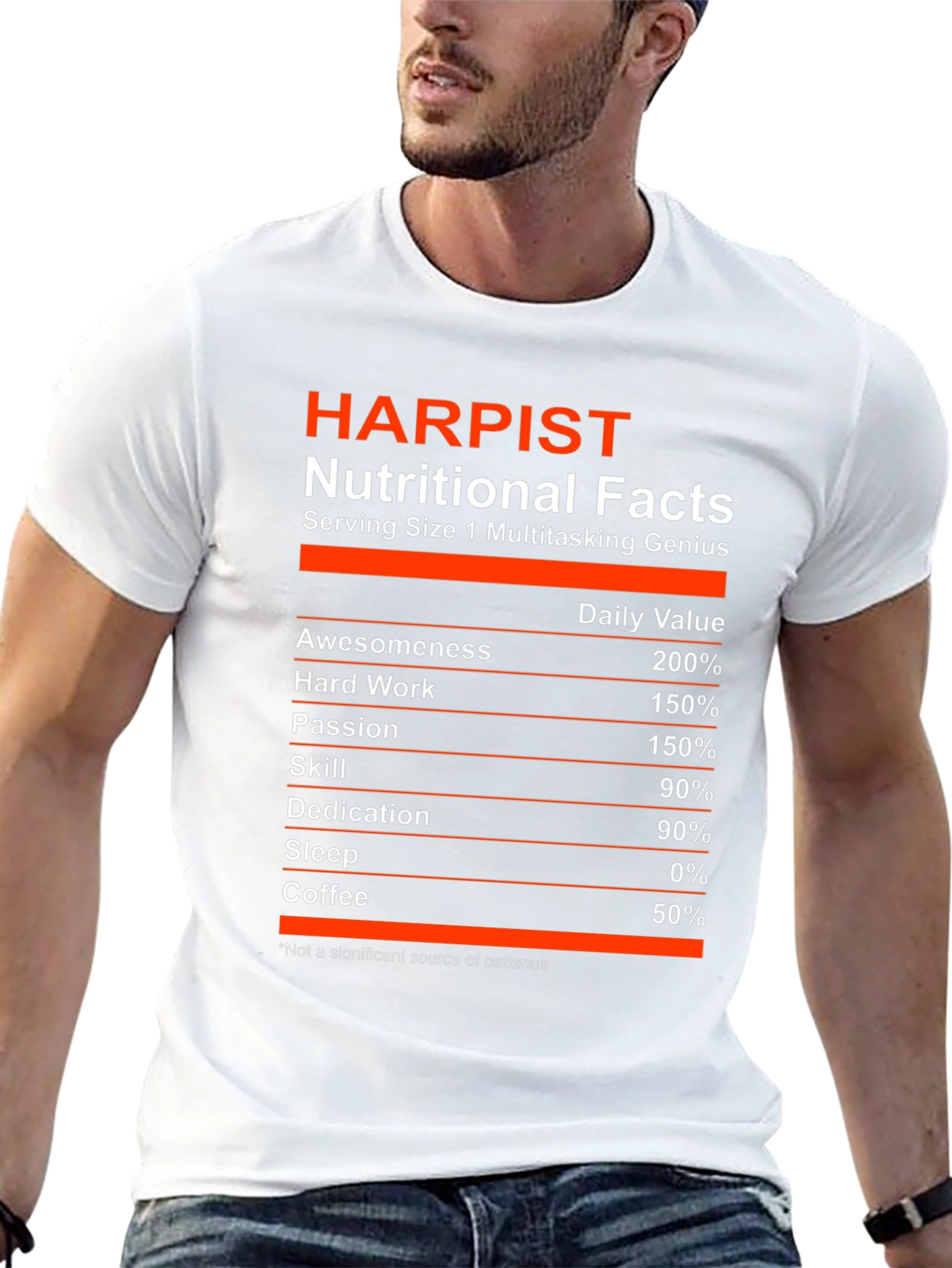 Harpist Nutritional Facts T-Shirt