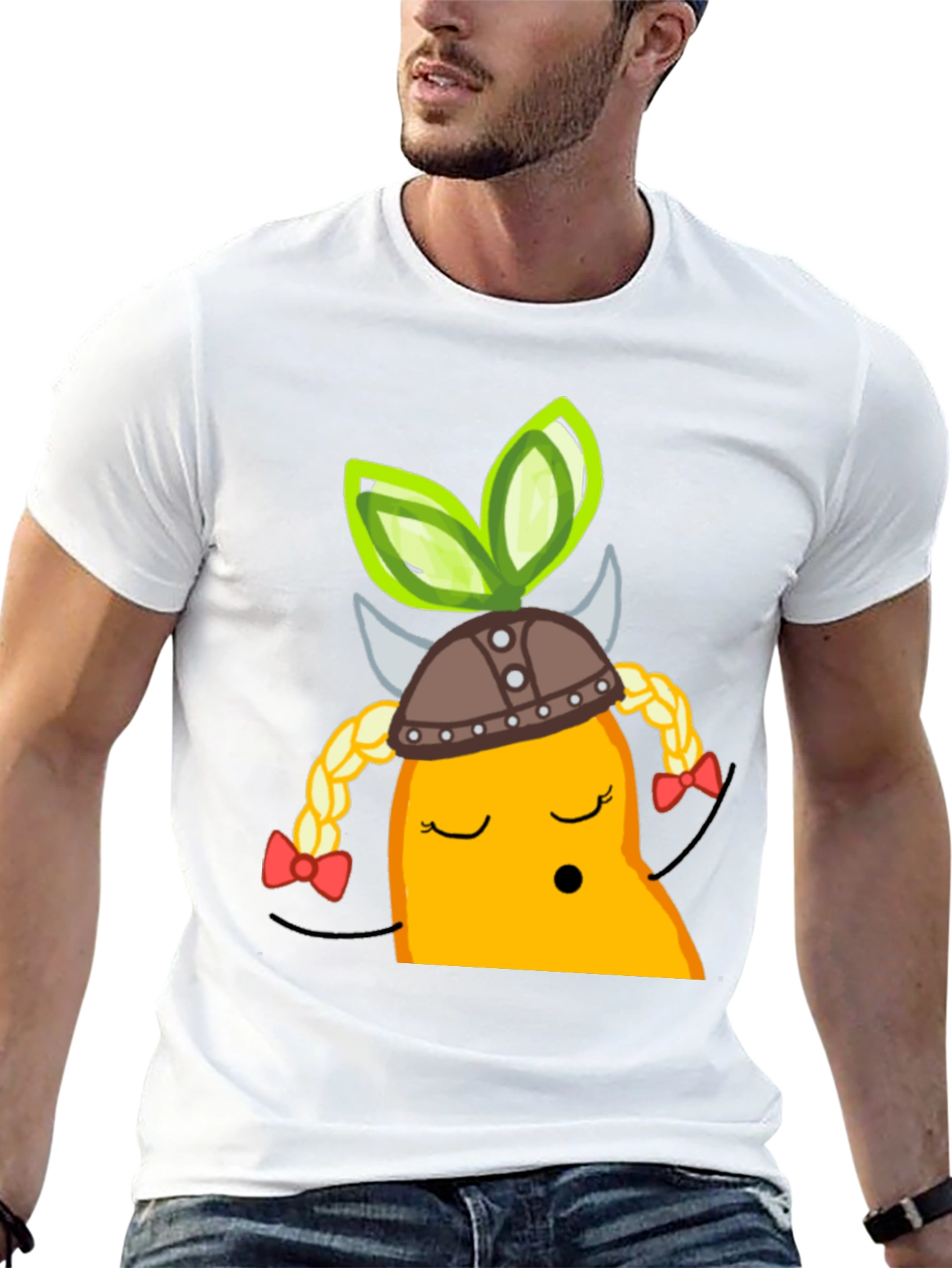 Viking Pear Cartoon Graphic Tee