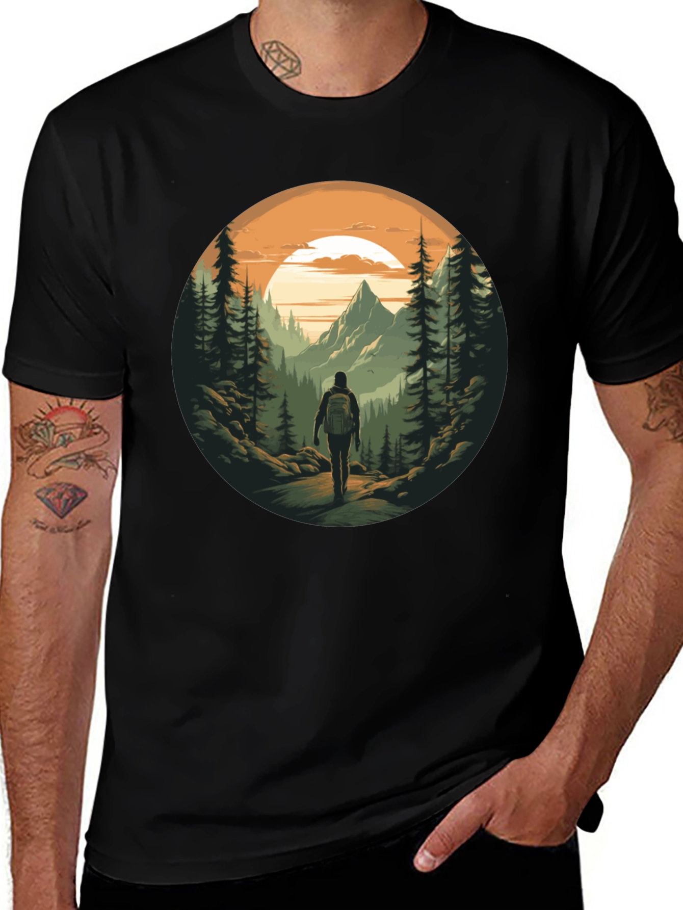 Mountain Hiker Graphic Tee - Adventure Awaits!