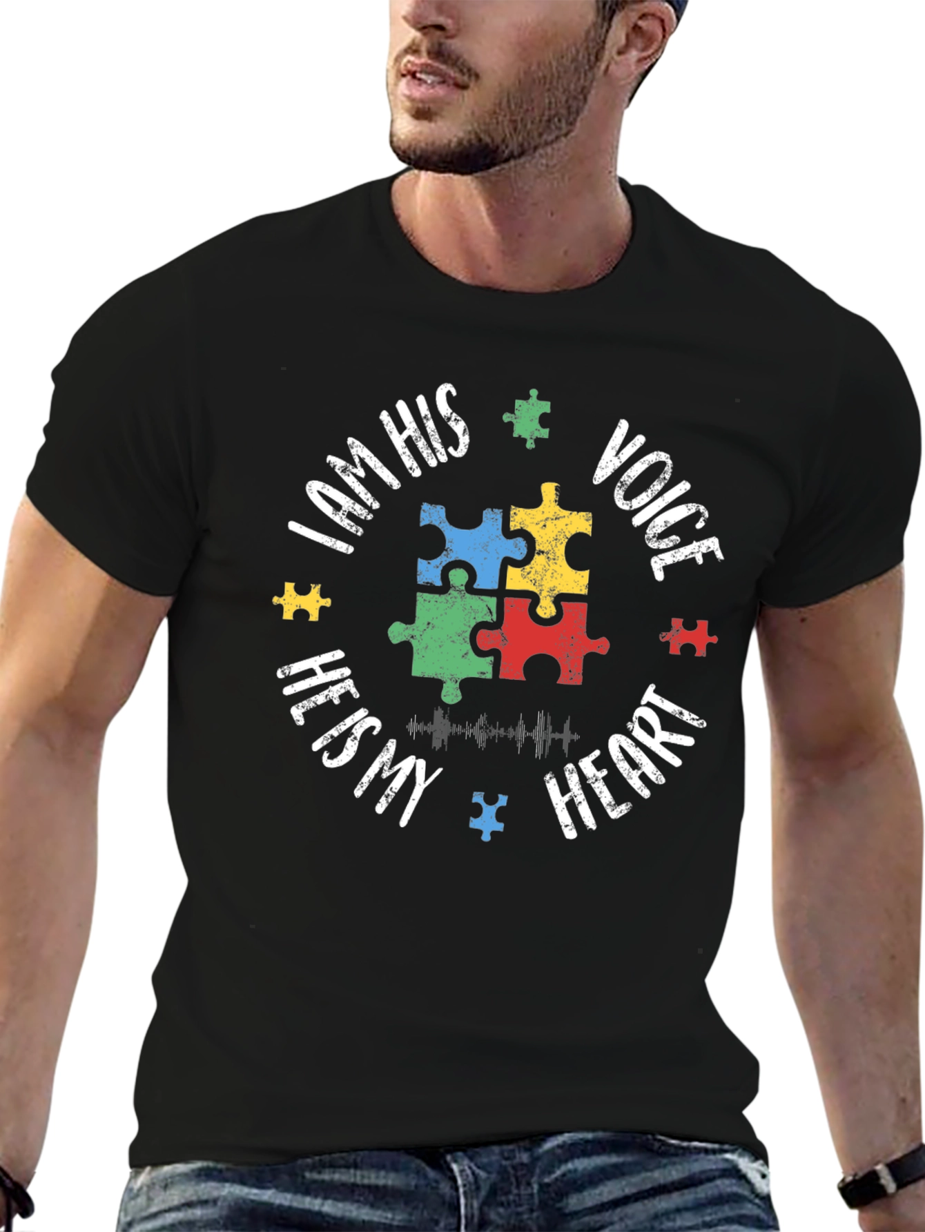 Autism Awareness Puzzle Piece T-Shirt - Voice Heart