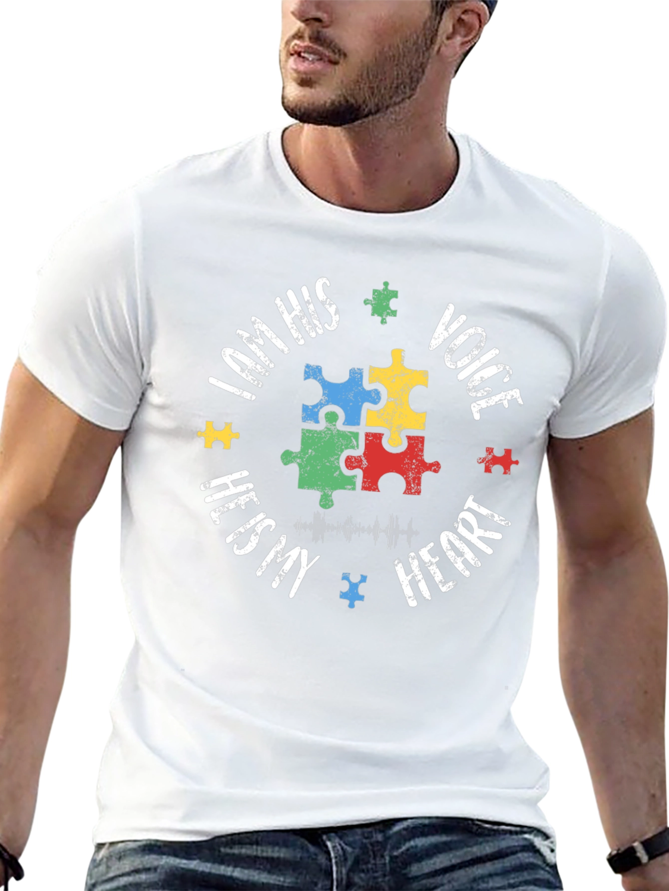 Autism Awareness Puzzle Piece T-Shirt - Voice Heart