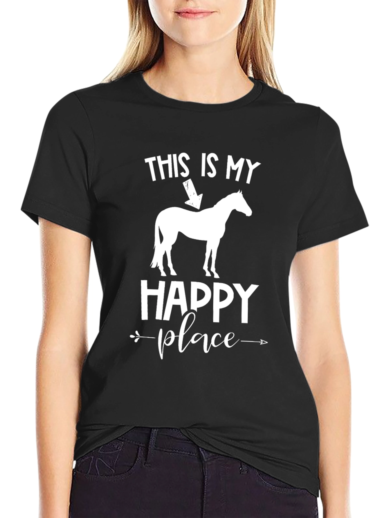 Horse Lover T-Shirt: My Happy Place Design