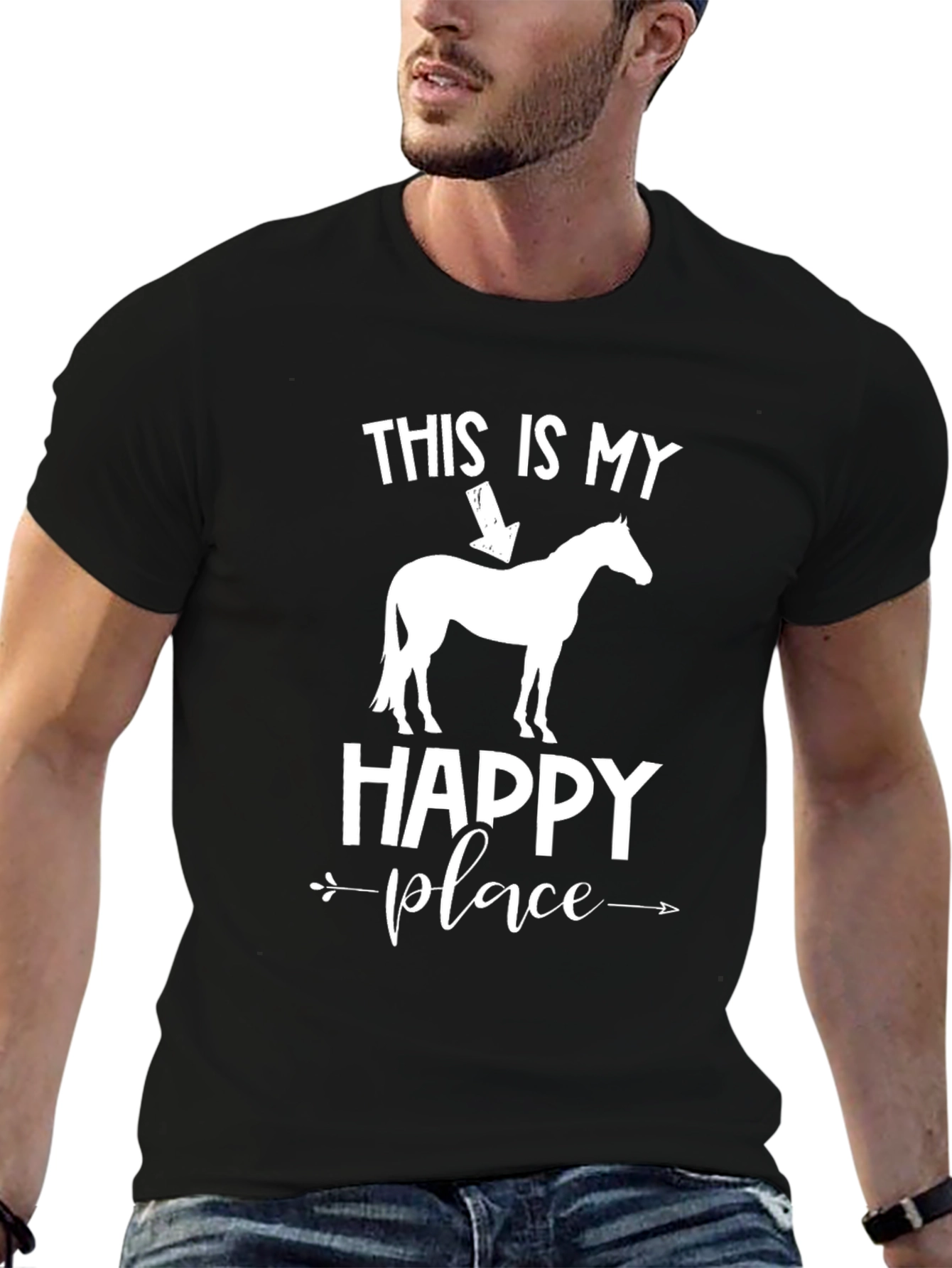Horse Lover T-Shirt: My Happy Place Design