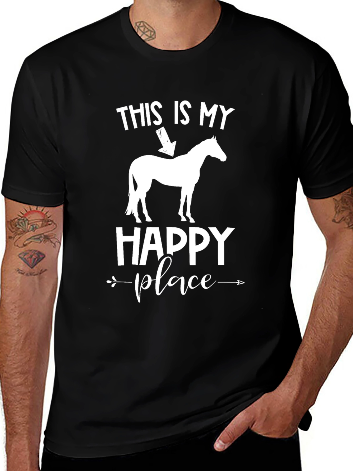 Horse Lover T-Shirt: My Happy Place Design