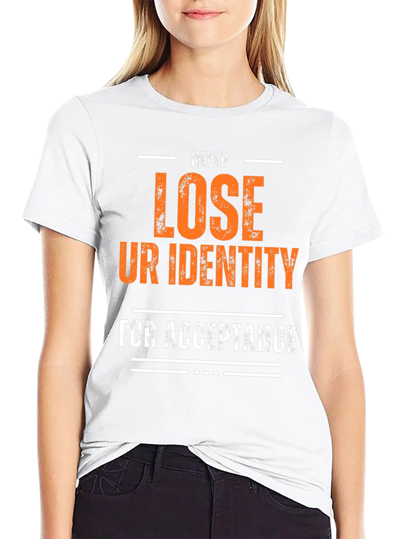Inspirational Graphic T-Shirt - Never Lose Identity
