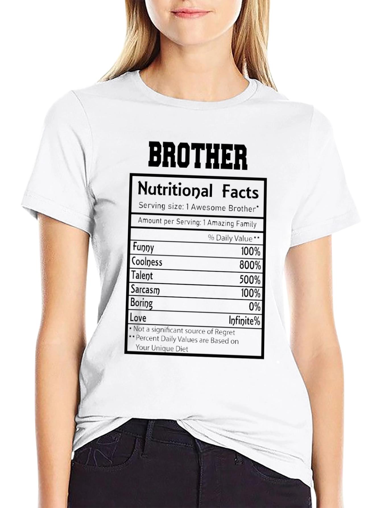 Brother Nutritional Facts Graphic Tee