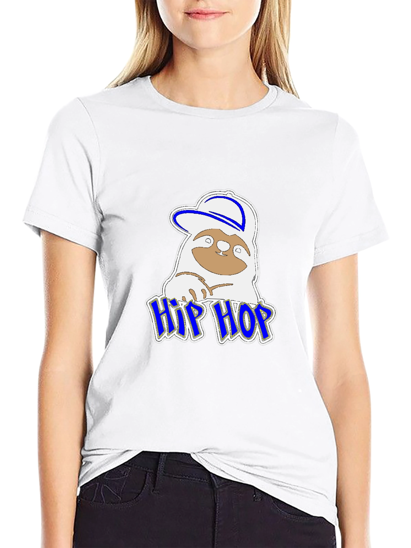 Hip Hop Sloth Graphic T-Shirt