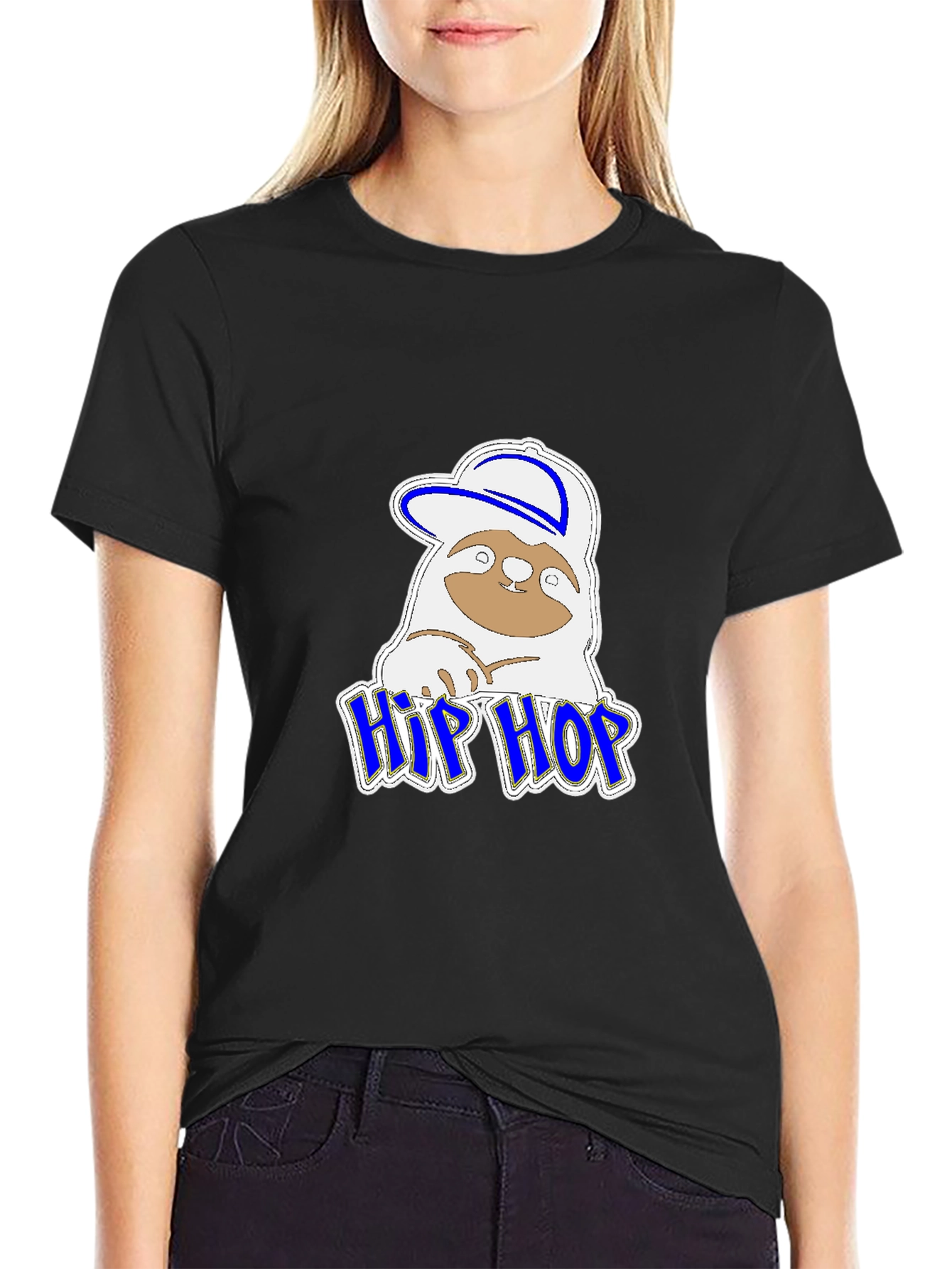 Hip Hop Sloth Graphic T-Shirt