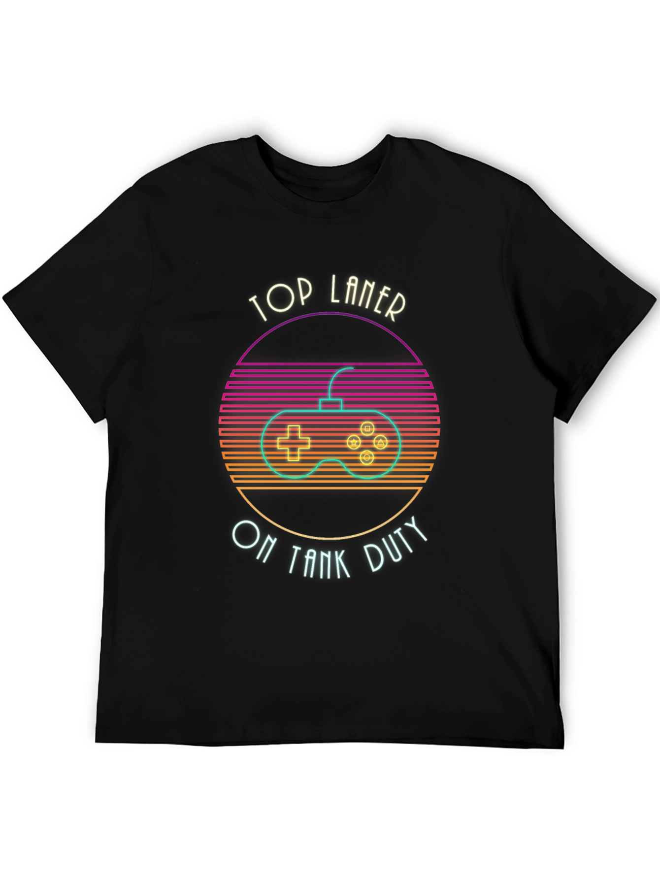 Top Laner On Tank Duty Black T-Shirt