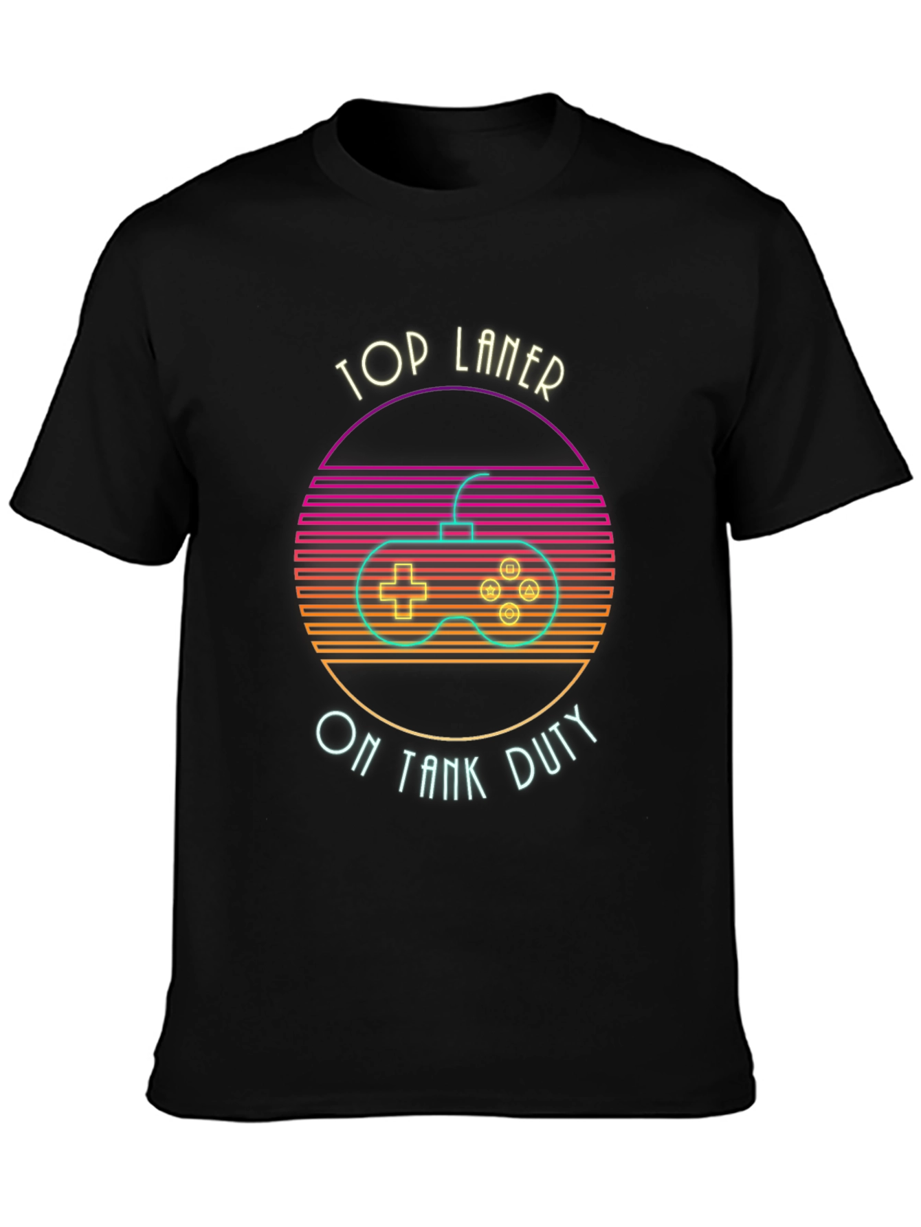 Top Laner On Tank Duty Black T-Shirt