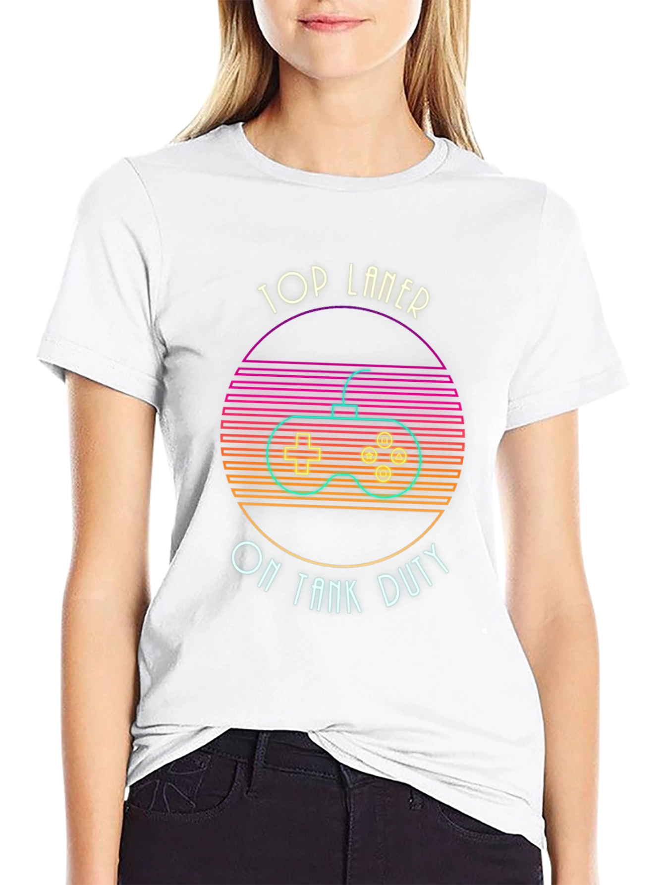 Top Laner On Tank Duty Black T-Shirt