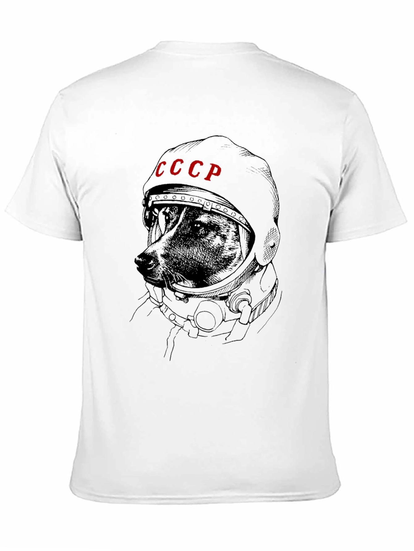 Soviet Space Dog Graphic Tee - USSR Cosmonaut Dog