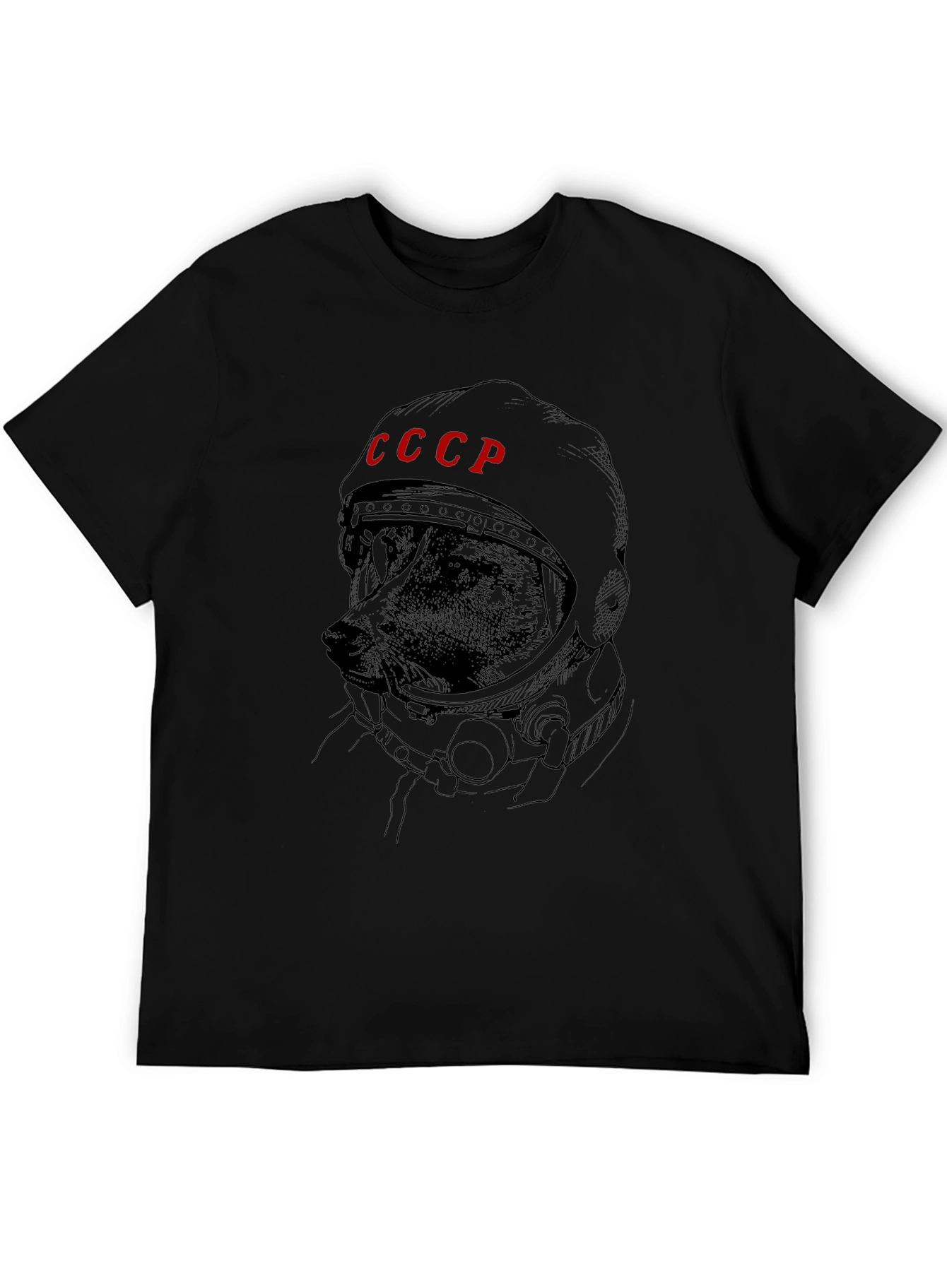 Soviet Space Dog Graphic Tee - USSR Cosmonaut Dog