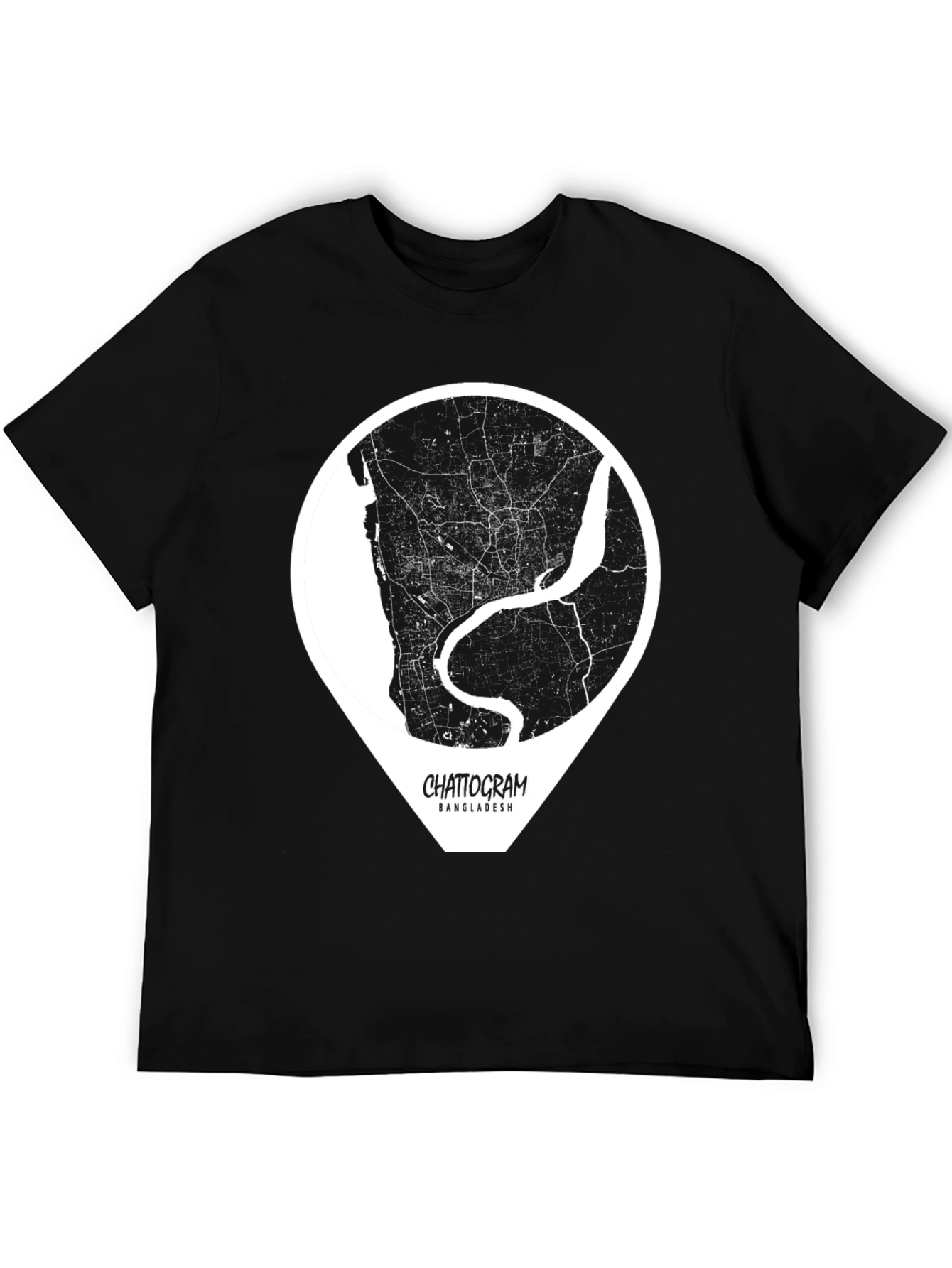 Chattogram Bangladesh City Map Graphic T-Shirt