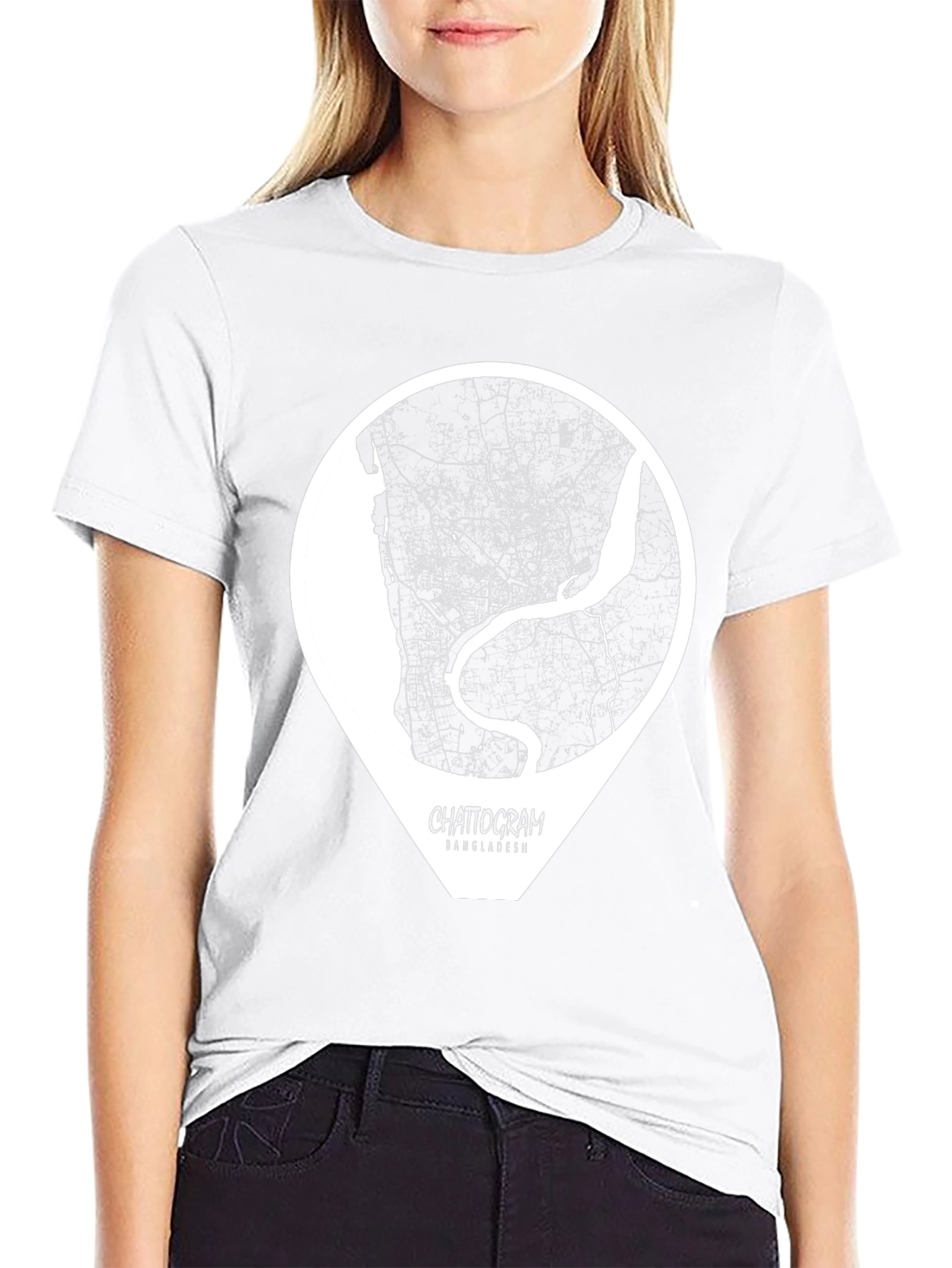 Chattogram Bangladesh City Map Graphic T-Shirt