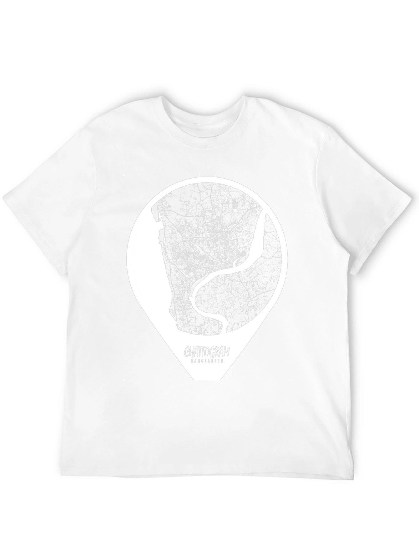 Chattogram Bangladesh City Map Graphic T-Shirt