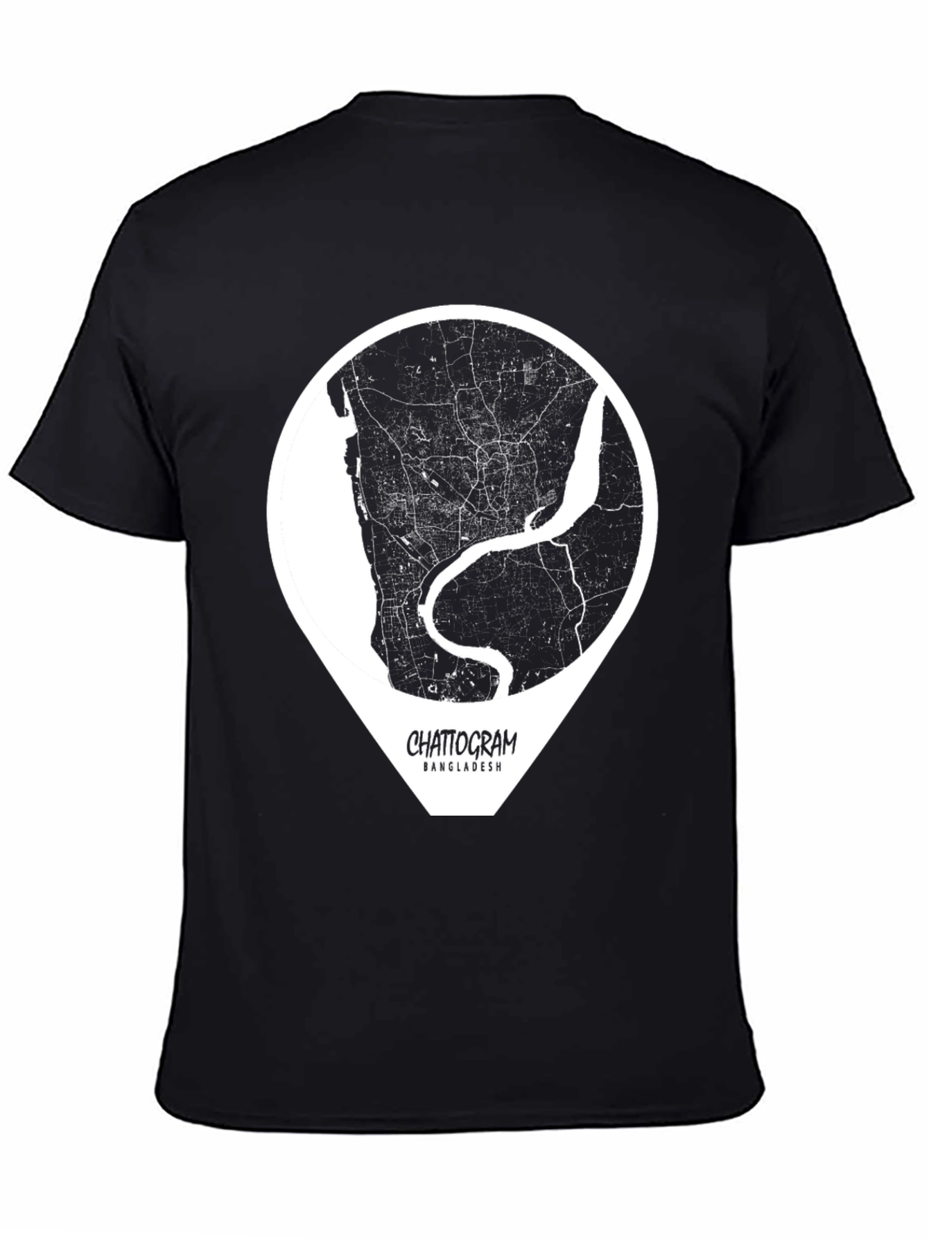 Chattogram Bangladesh City Map Graphic T-Shirt