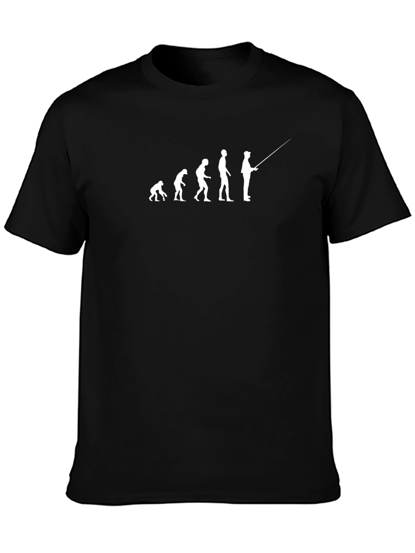 Evolution of Fishing T-Shirt - Black Cotton Tee