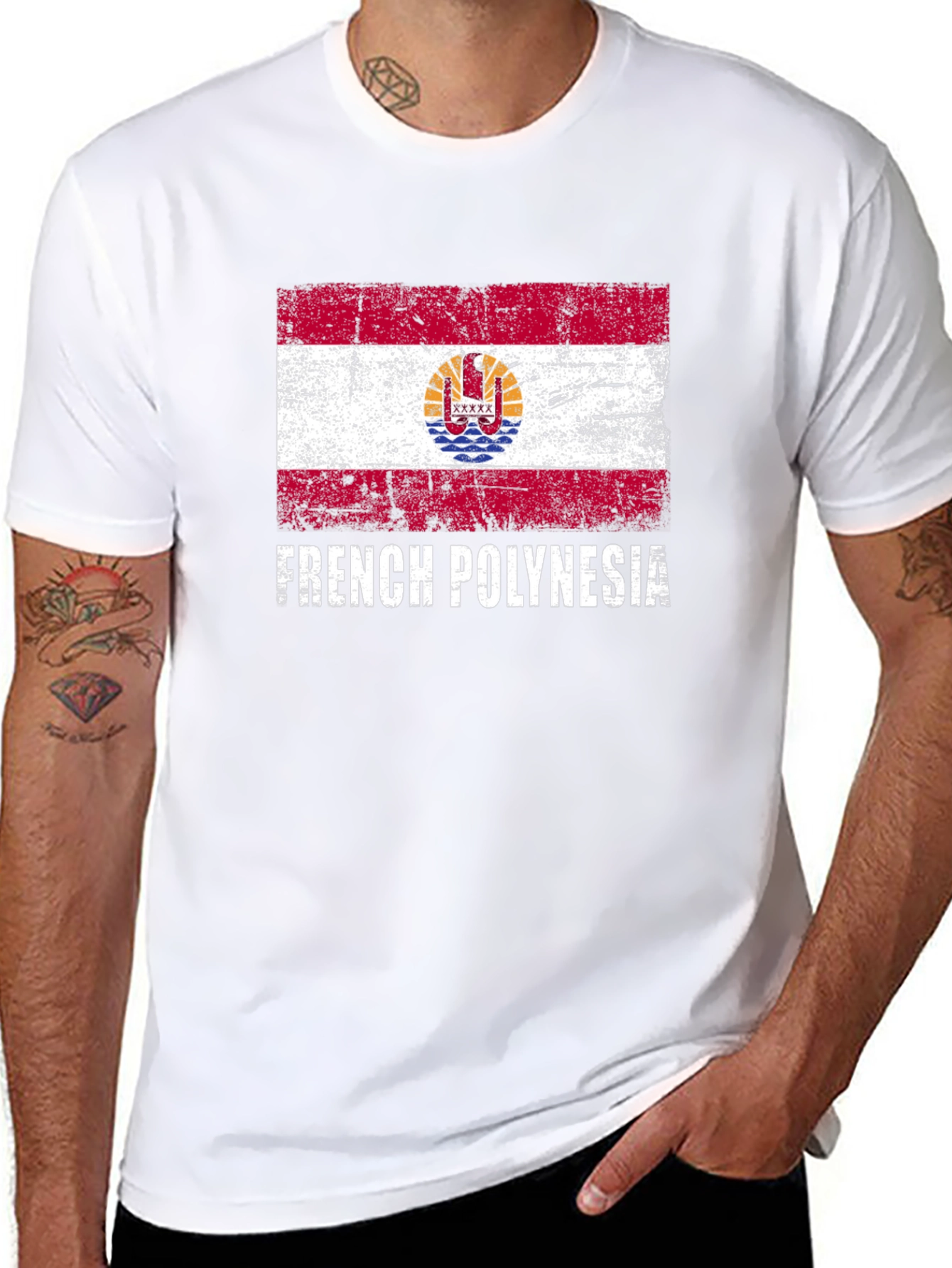 French Polynesia Flag Graphic Tee