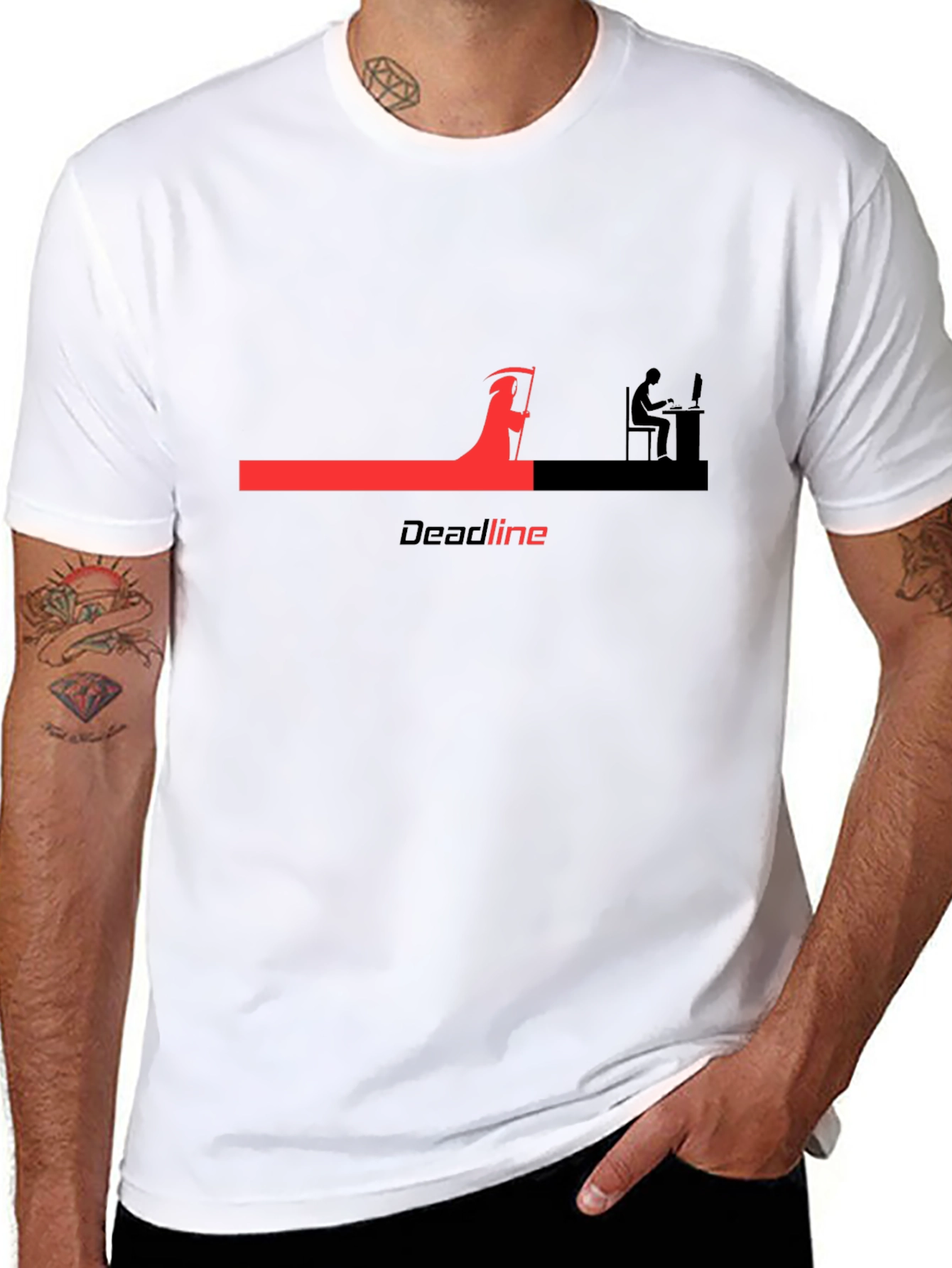Deadline Reaper Graphic T-Shirt - Black Cotton Tee