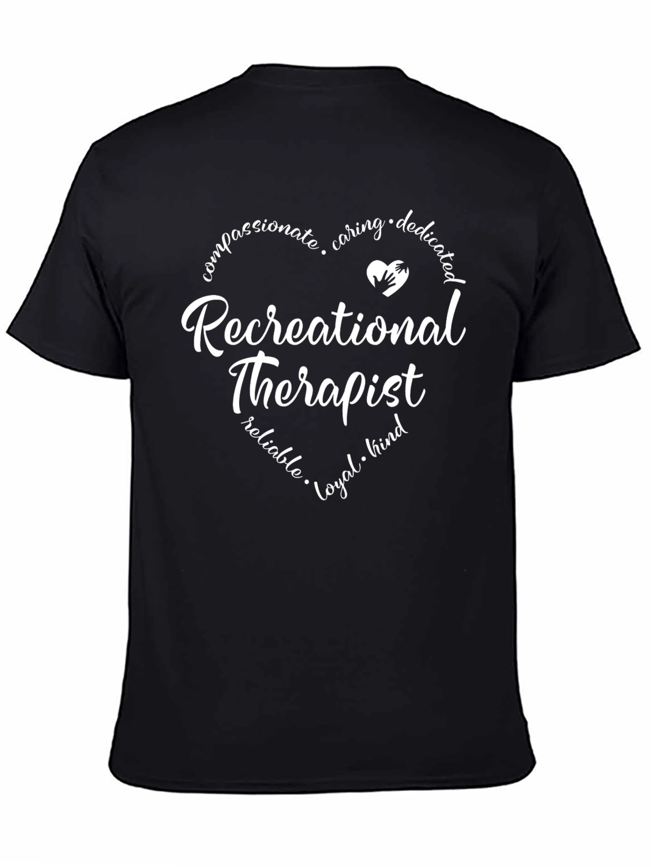Recreational Therapist Heart T-Shirt - Black