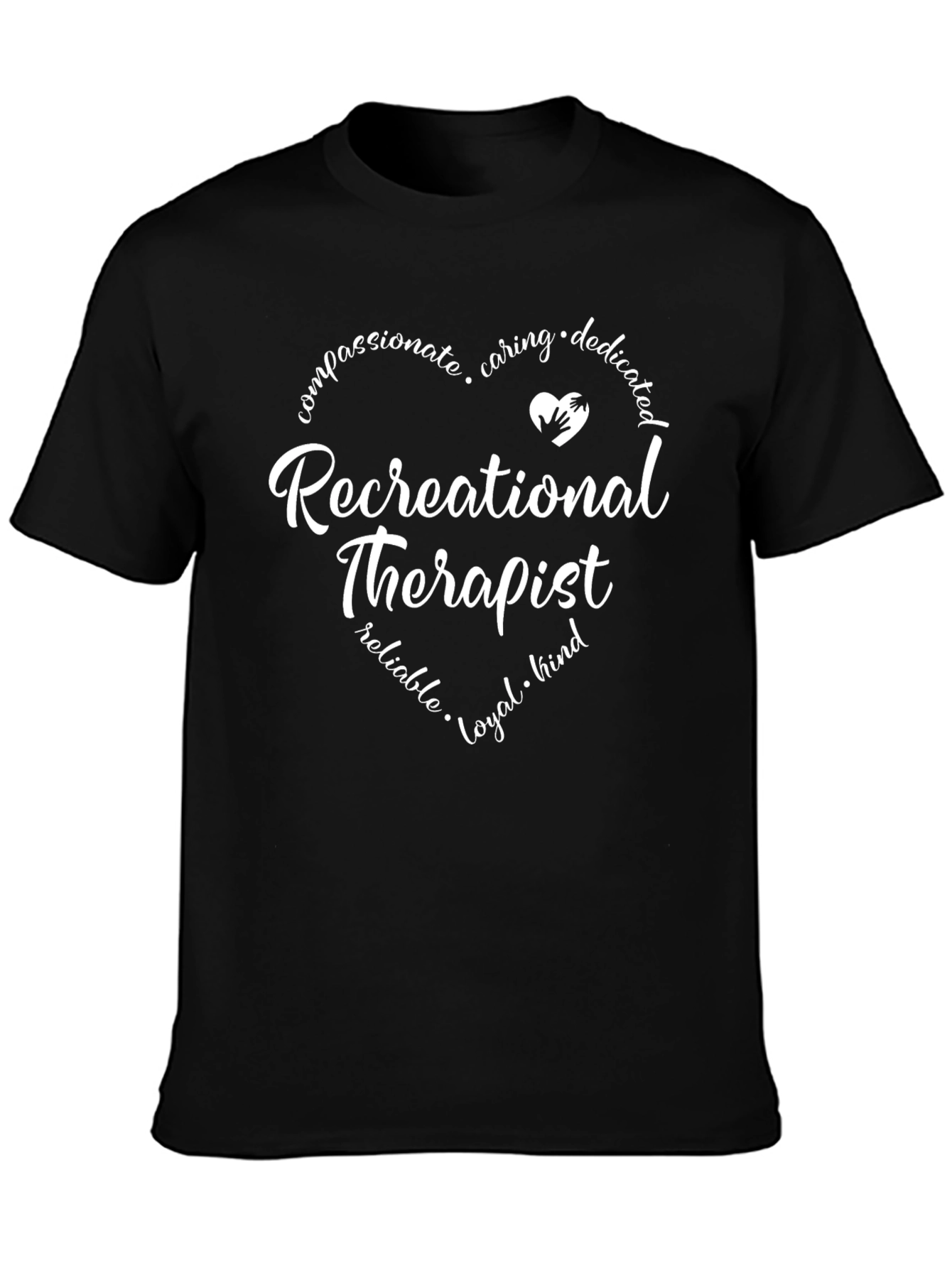 Recreational Therapist Heart T-Shirt - Black