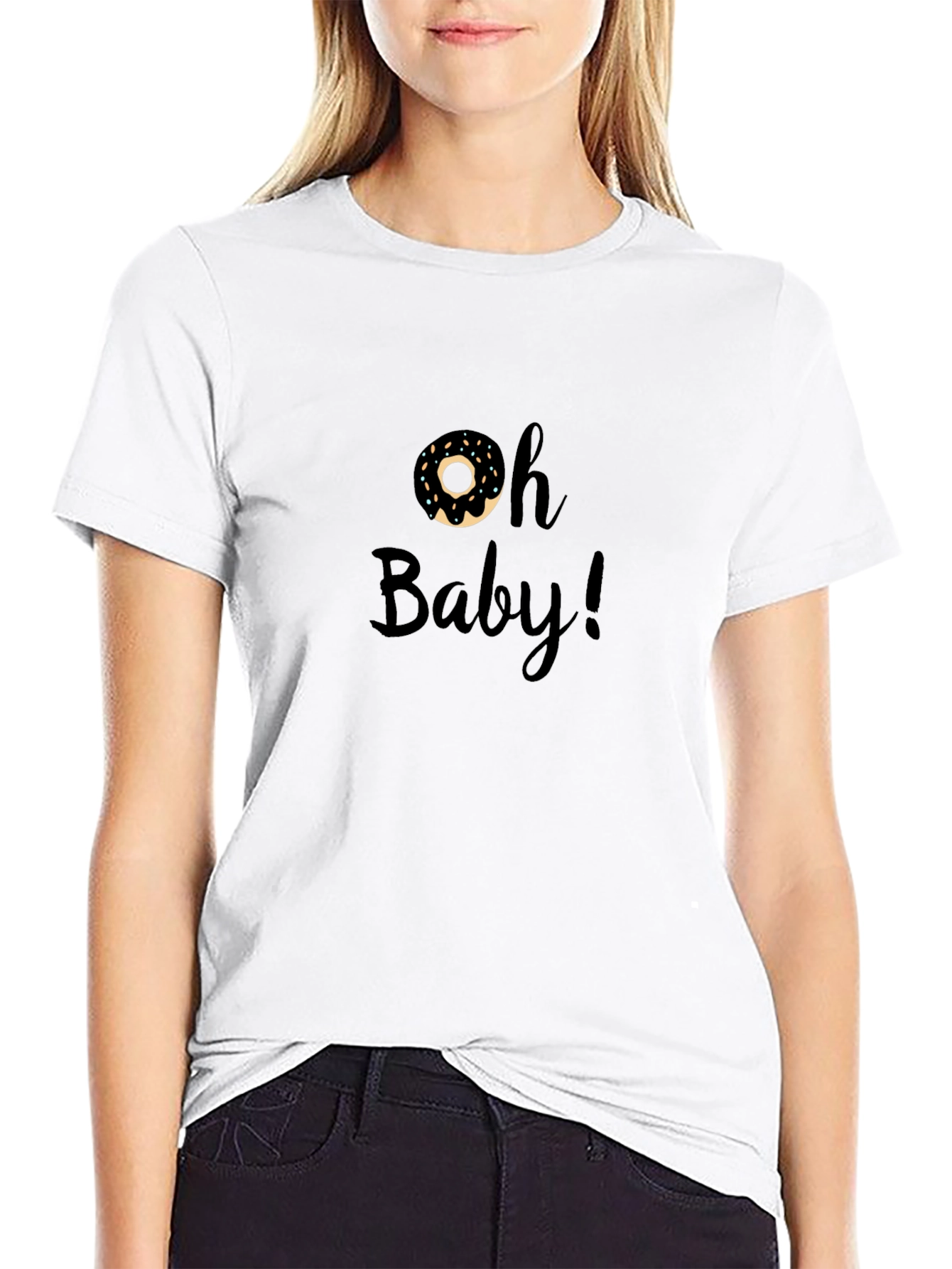Oh Baby! Donut Graphic Tee - Black