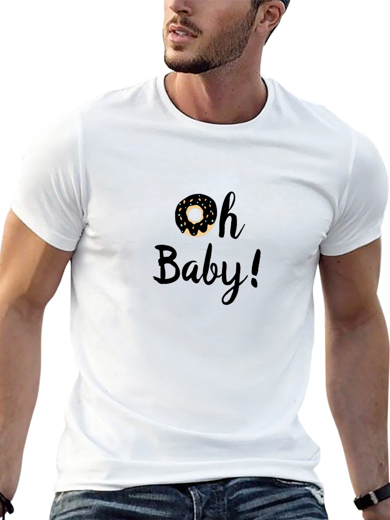 Oh Baby! Donut Graphic Tee - Black