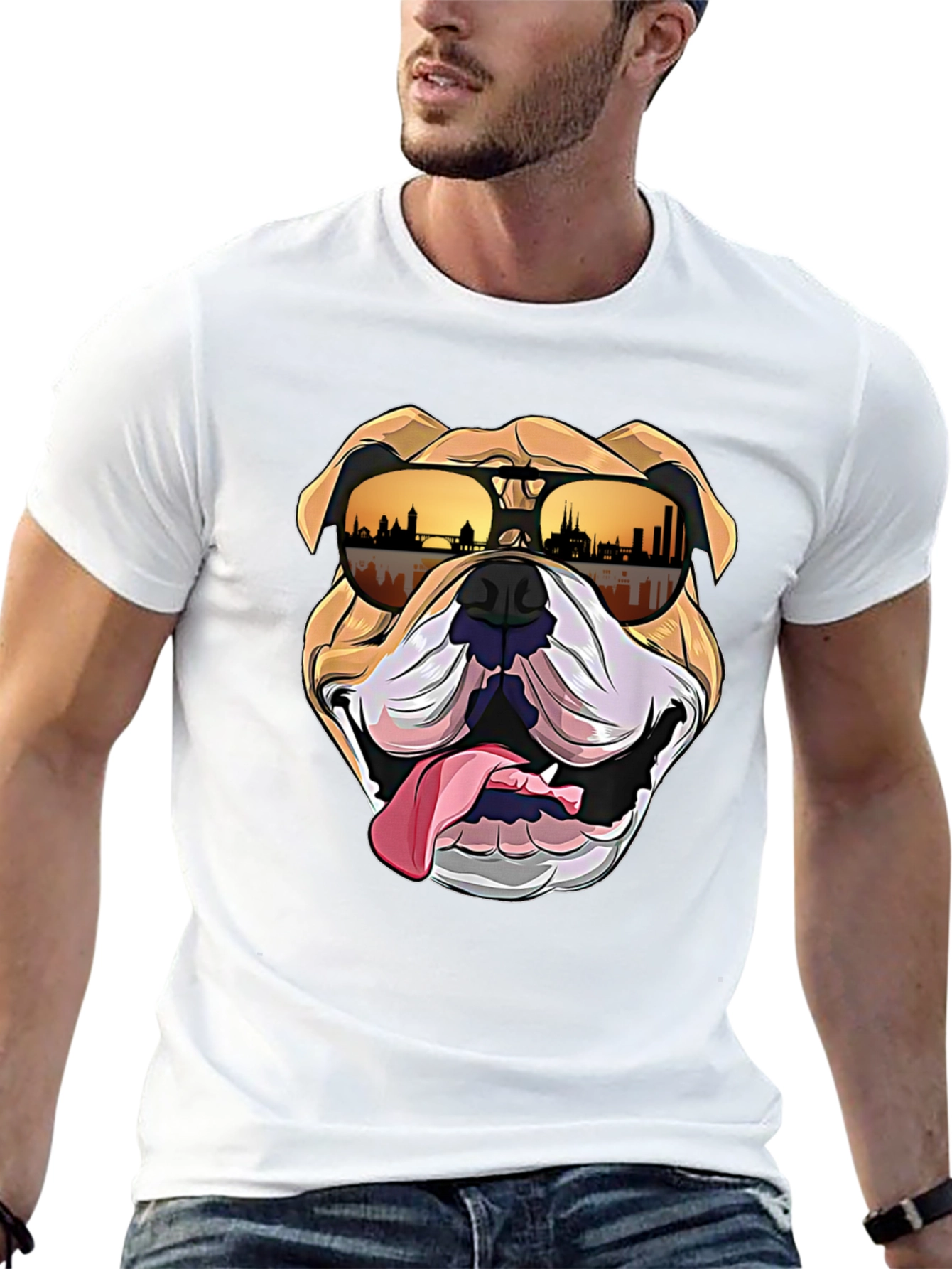 Cool Bulldog Graphic Tee
