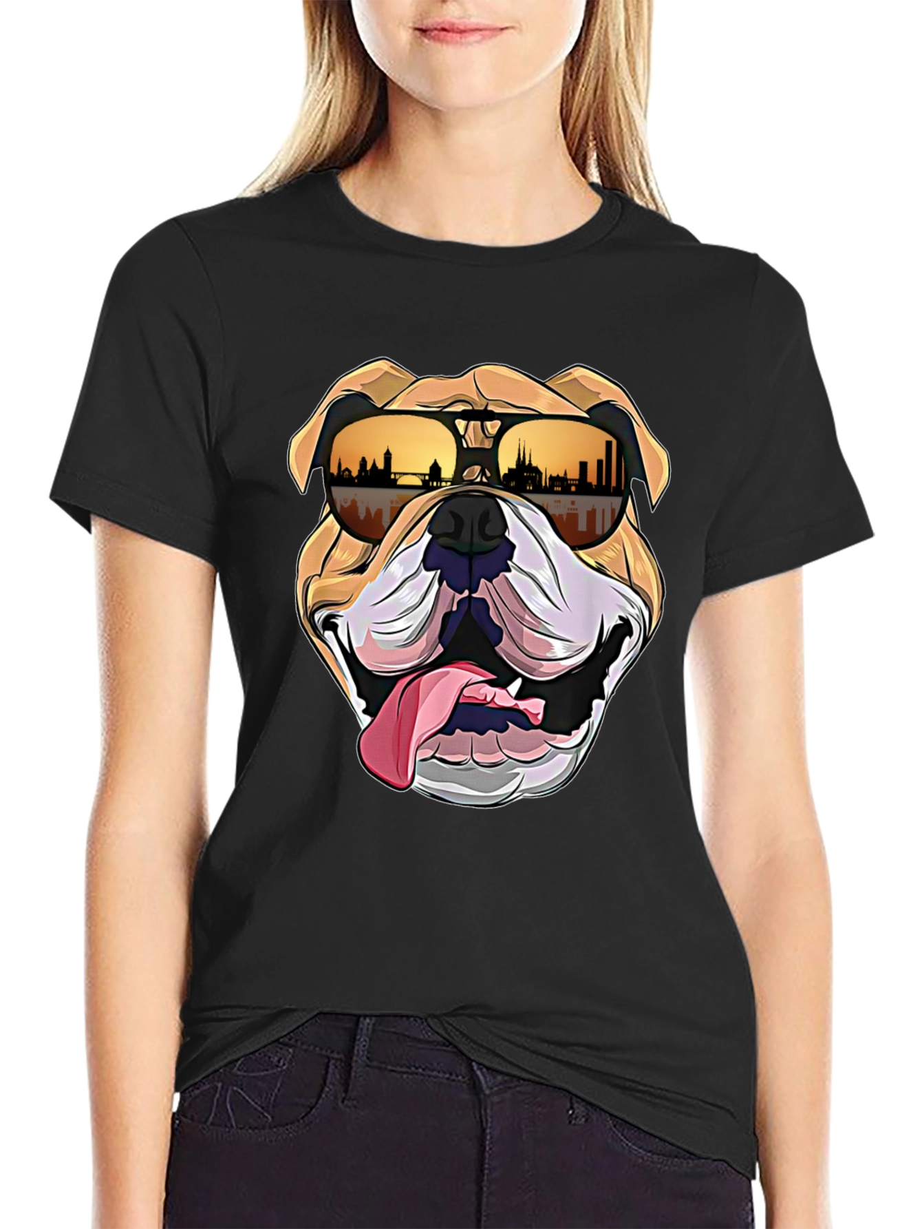 Cool Bulldog Graphic Tee