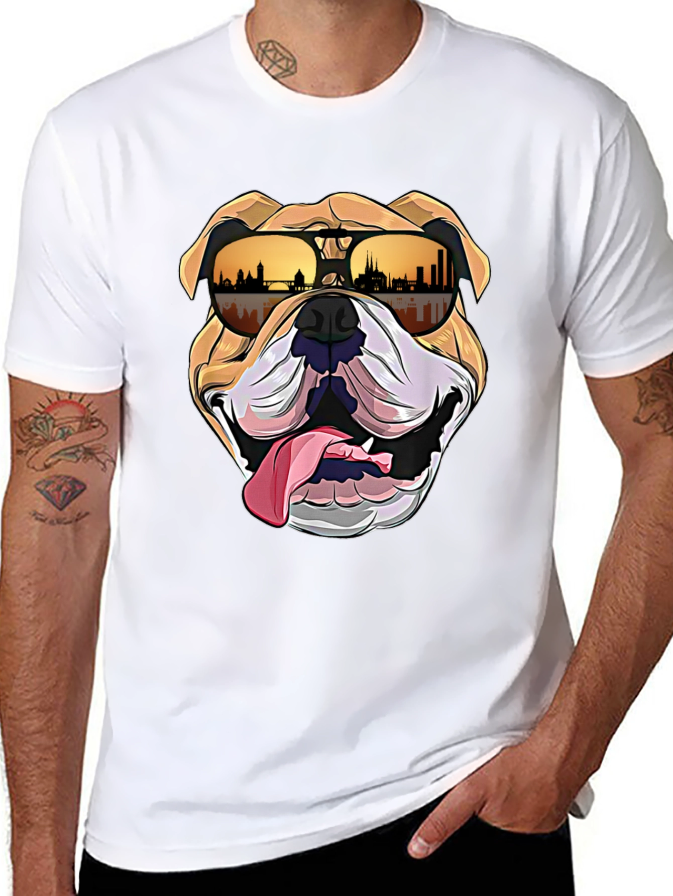 Cool Bulldog Graphic Tee