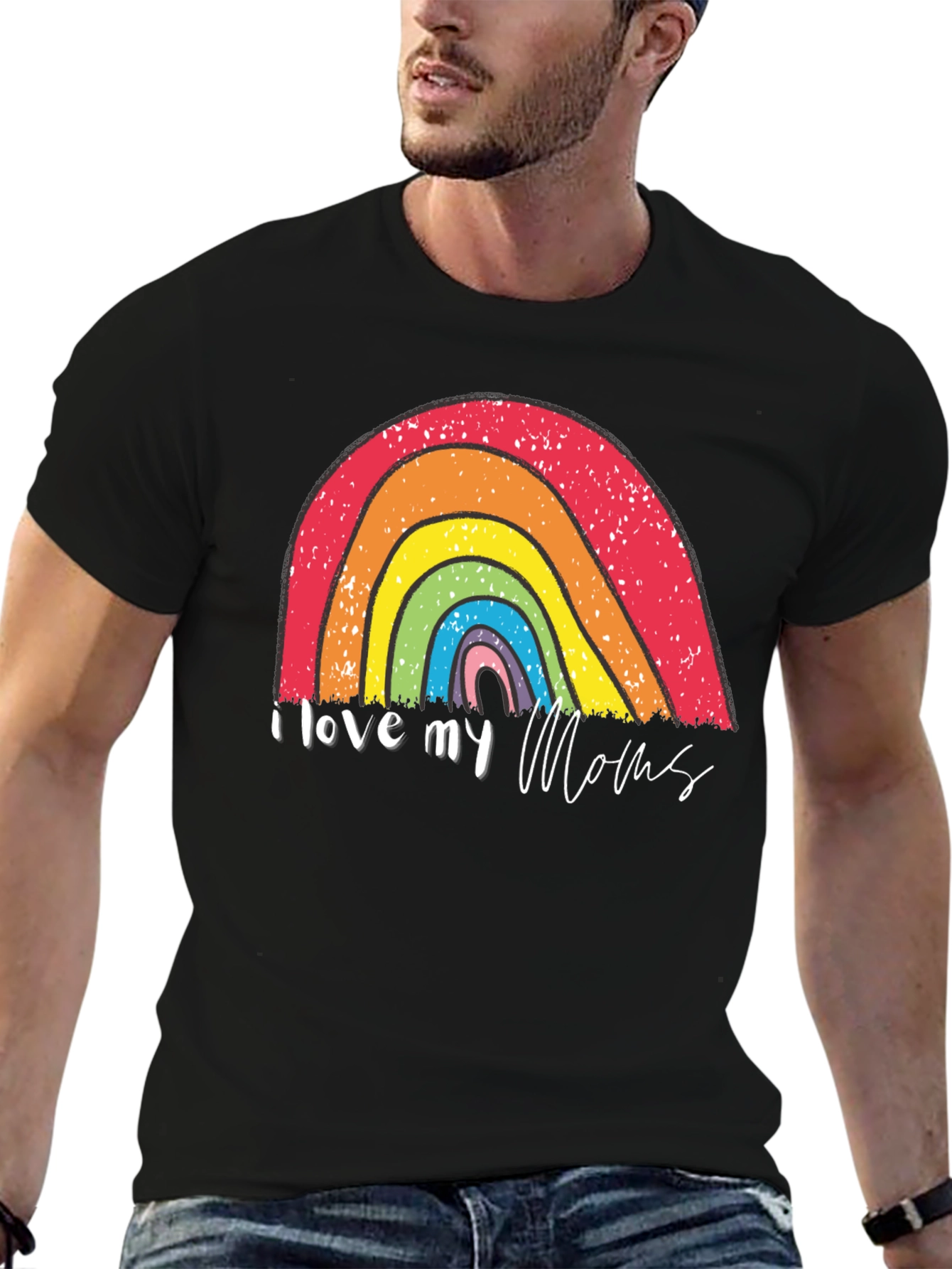 I Love My Moms Rainbow Pride T-Shirt