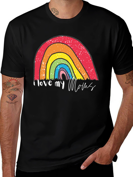 I Love My Moms Rainbow Pride T-Shirt