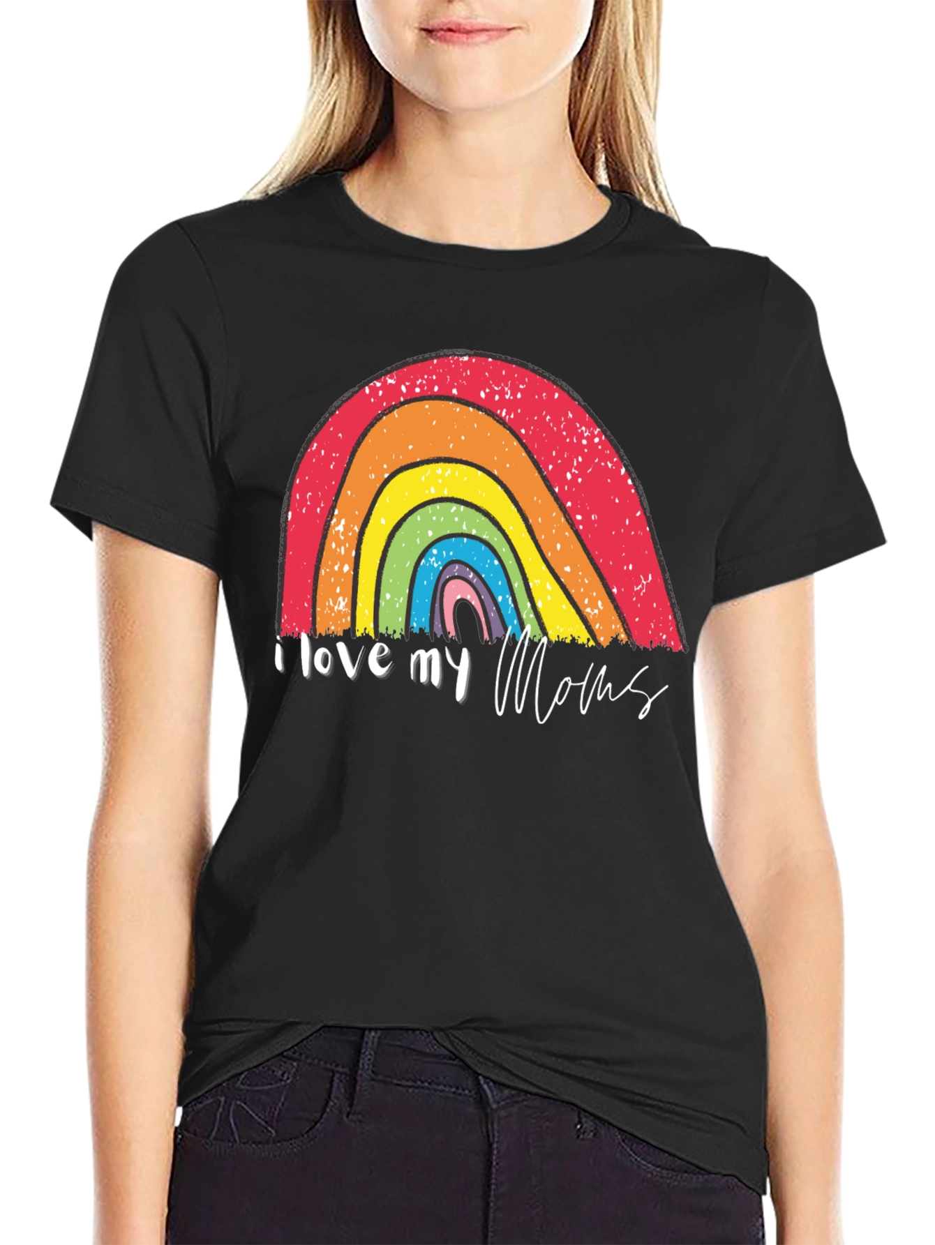 I Love My Moms Rainbow Pride T-Shirt