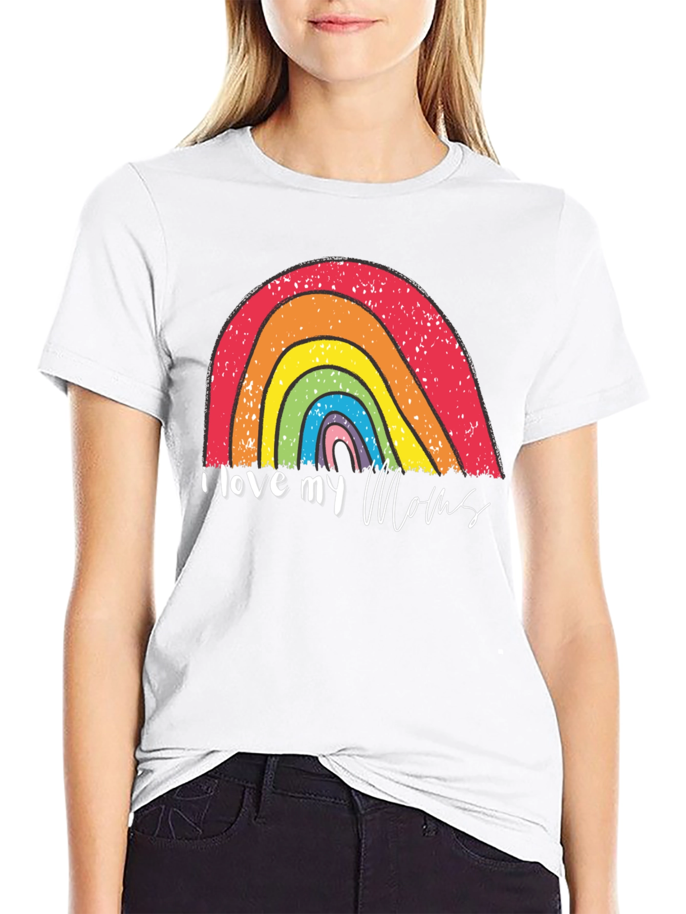 I Love My Moms Rainbow Pride T-Shirt