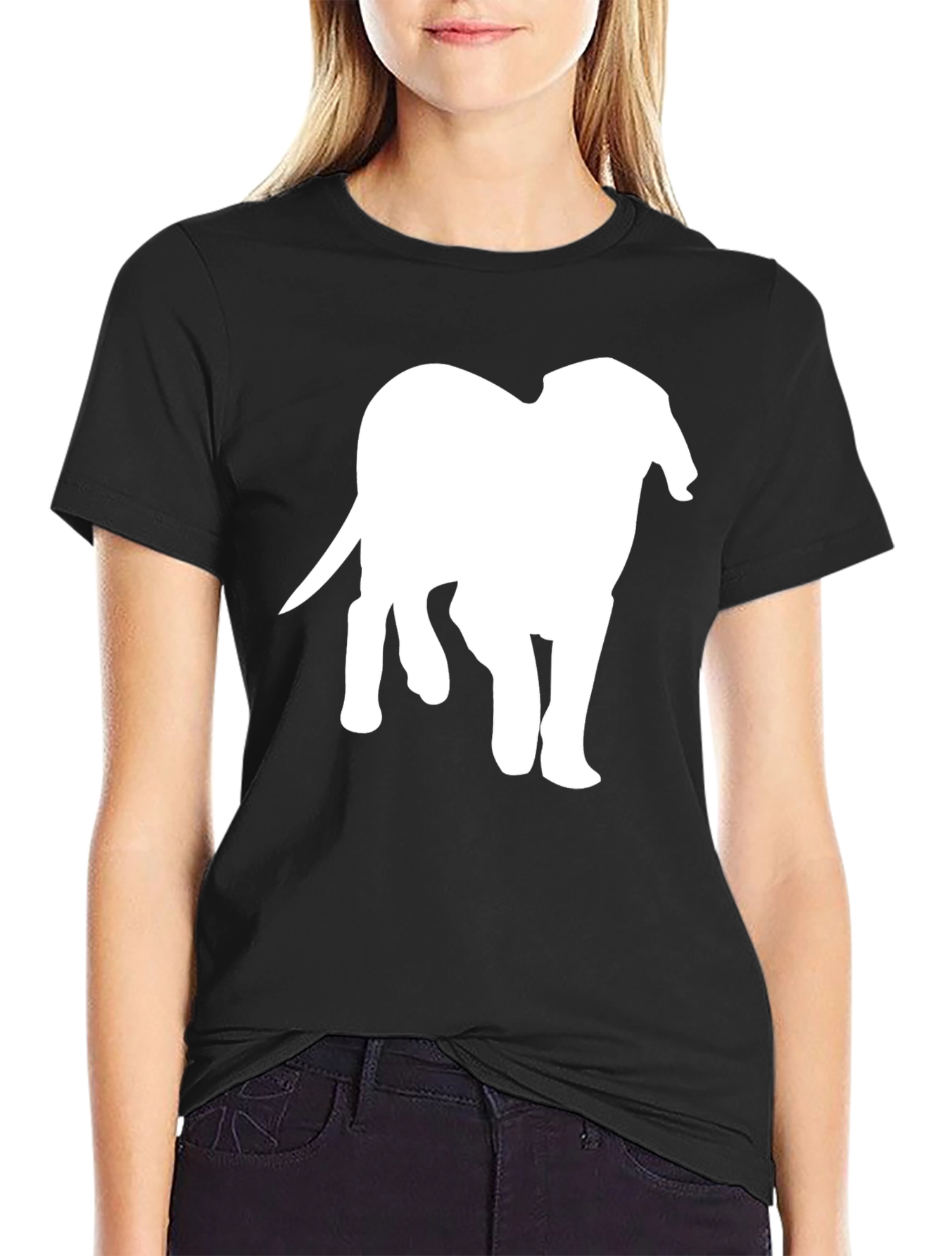 Elephant Silhouette Black T-Shirt