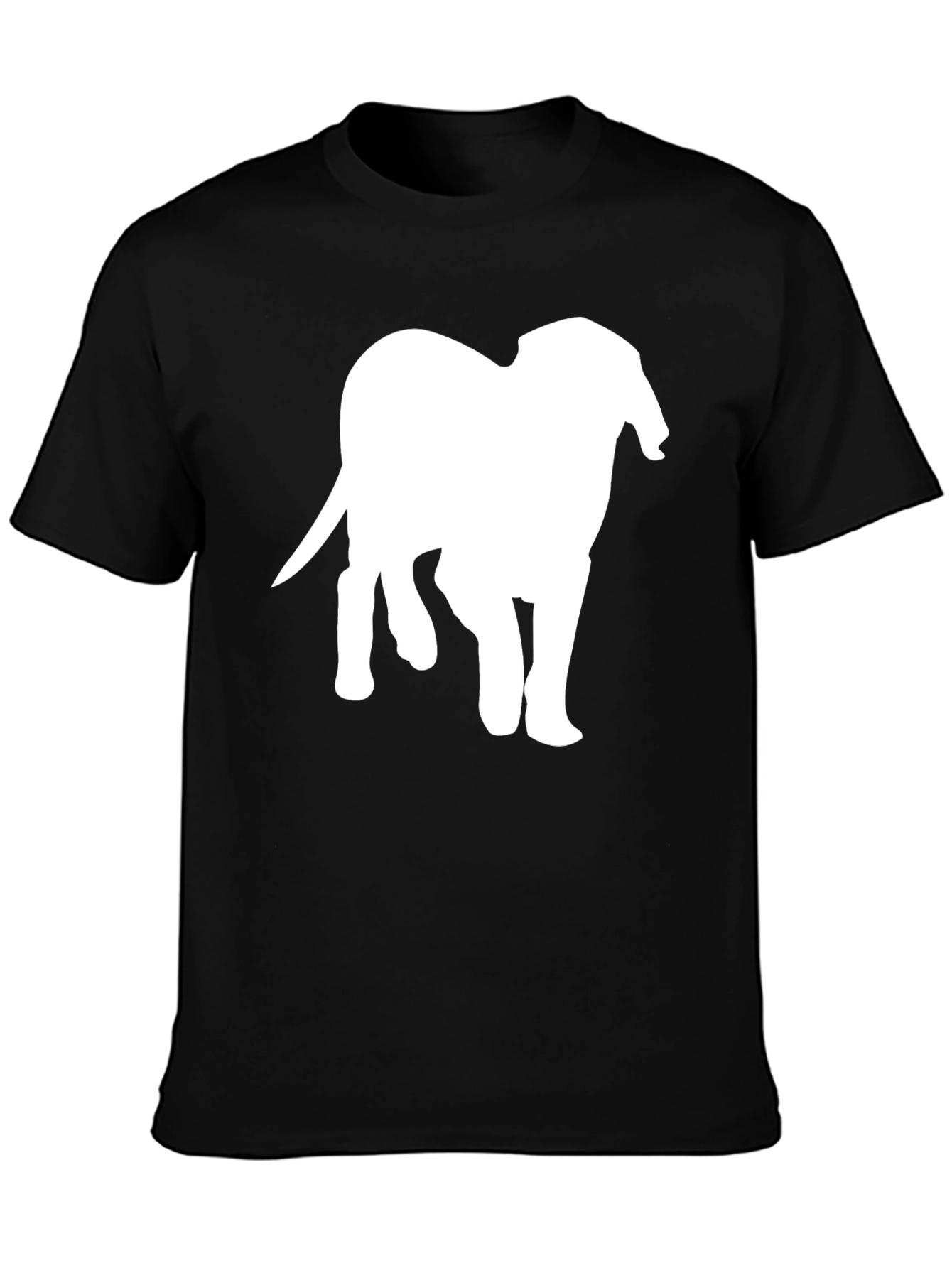 Elephant Silhouette Black T-Shirt
