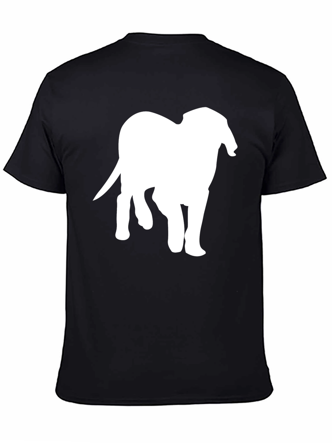 Elephant Silhouette Black T-Shirt